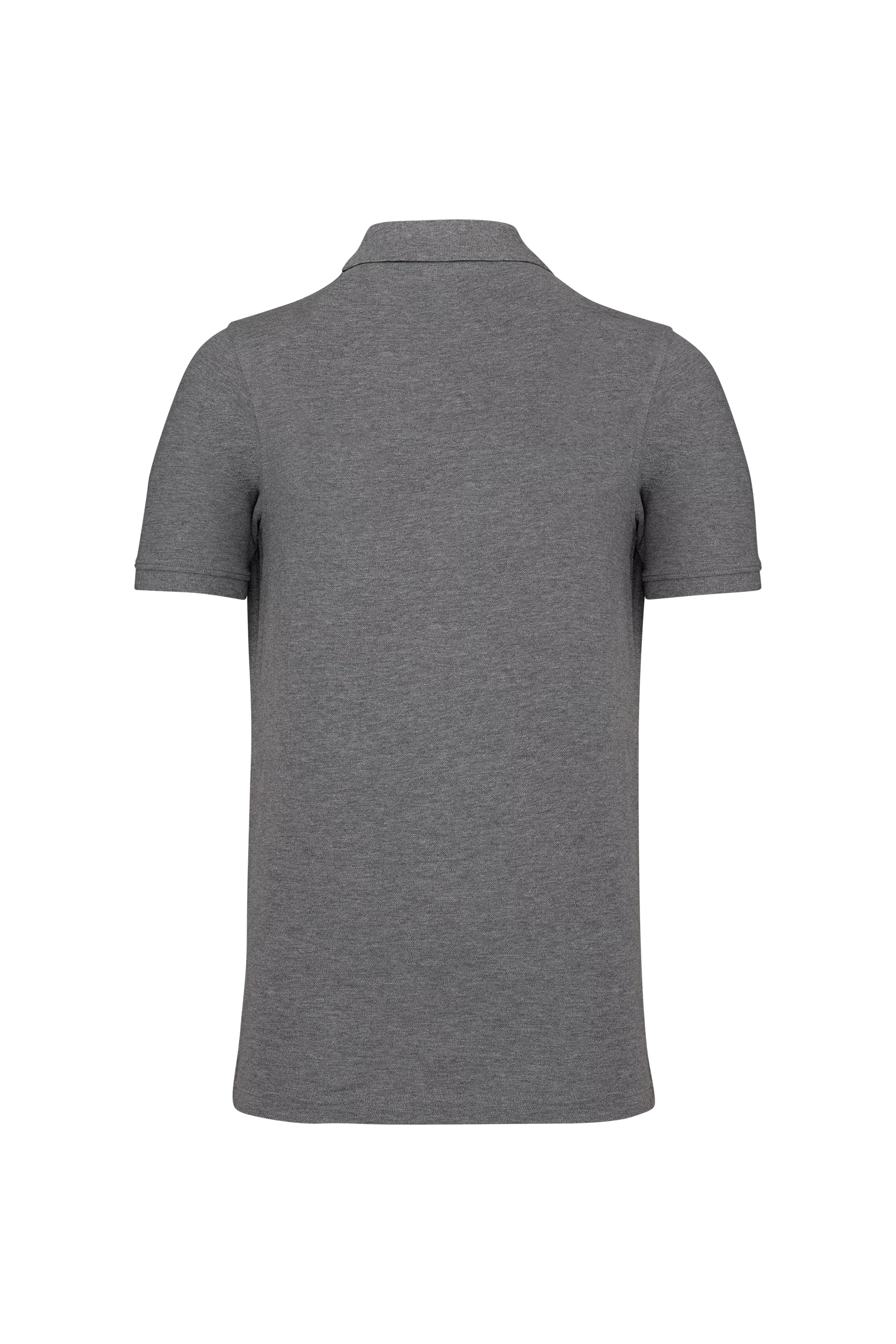 Polo piqué Bio 180g gris bruyère