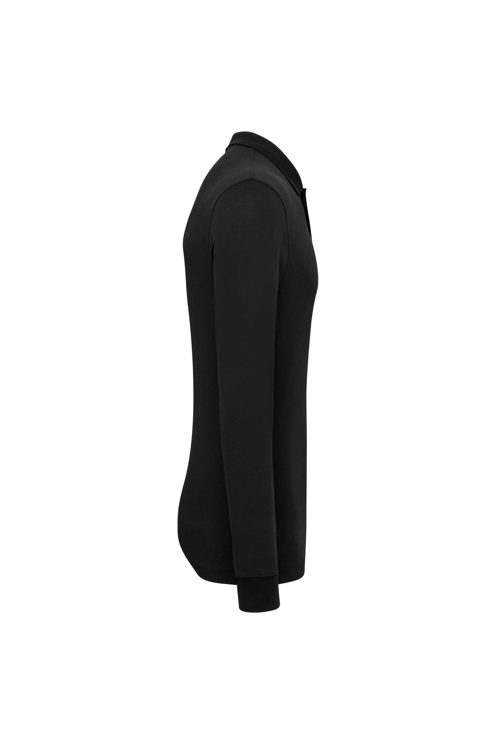 Polo piqué manches longues Bio 180g noir