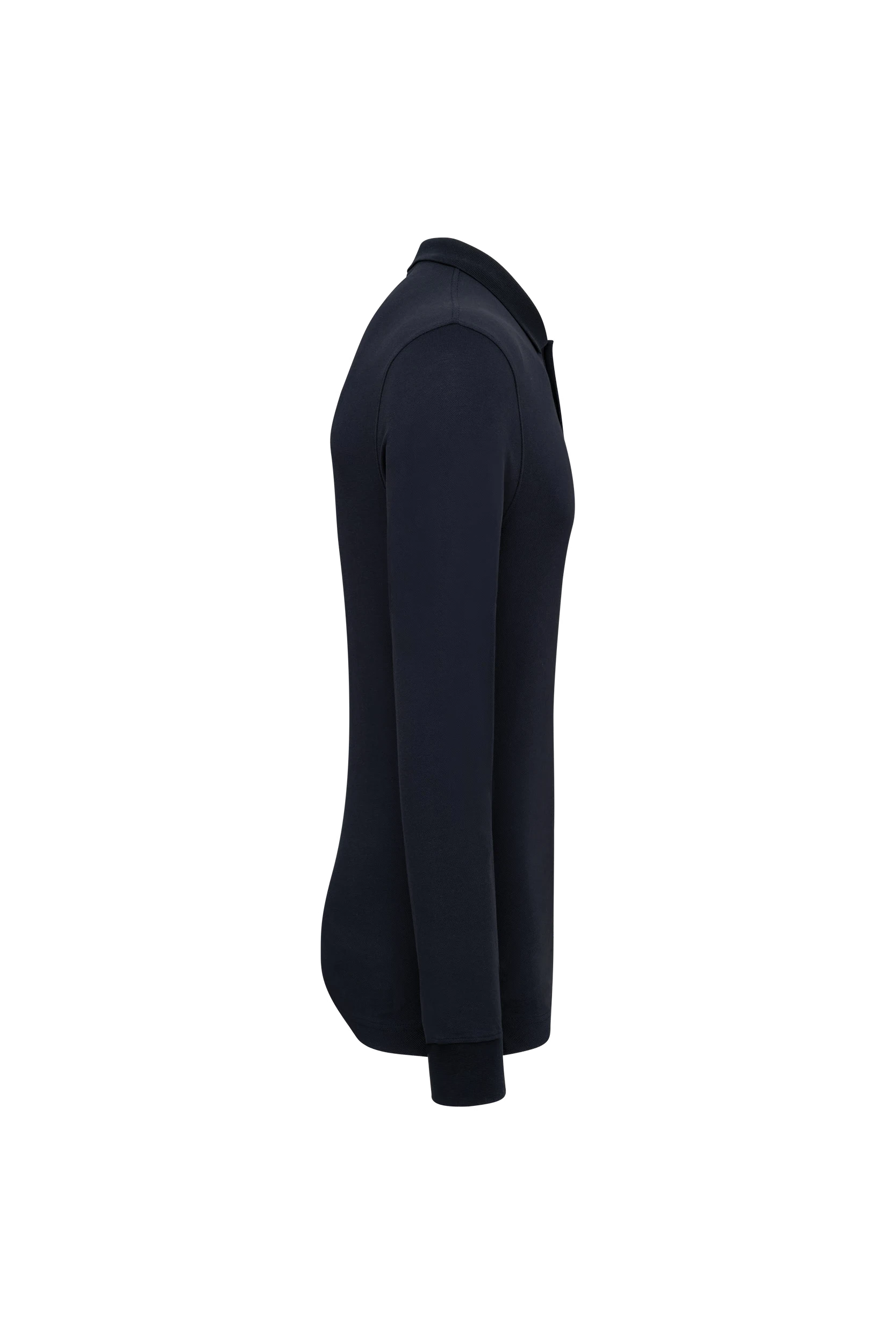 Polo piqué manches longues Bio 180g marine