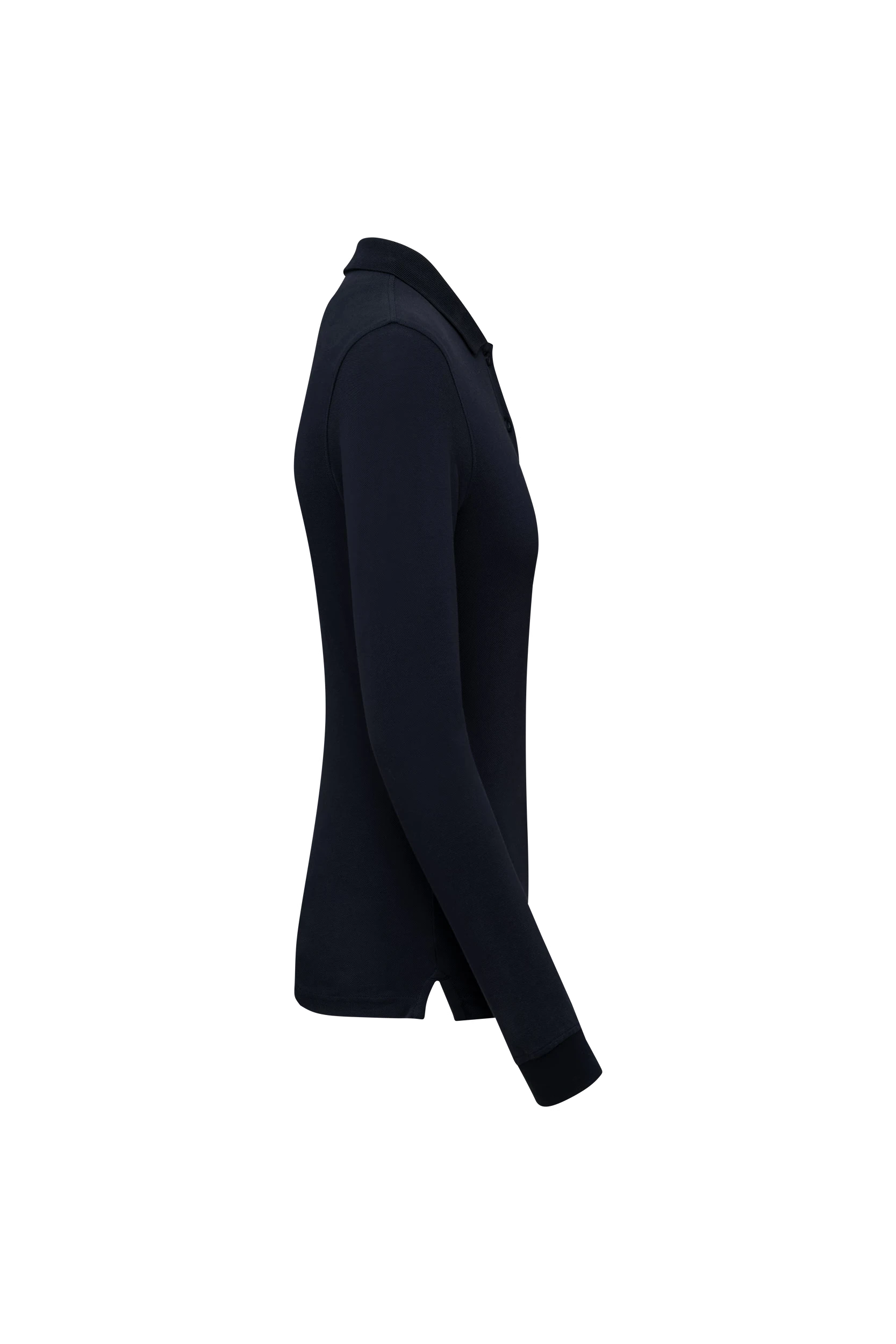 Polo piqué manches longues Bio 180g marine