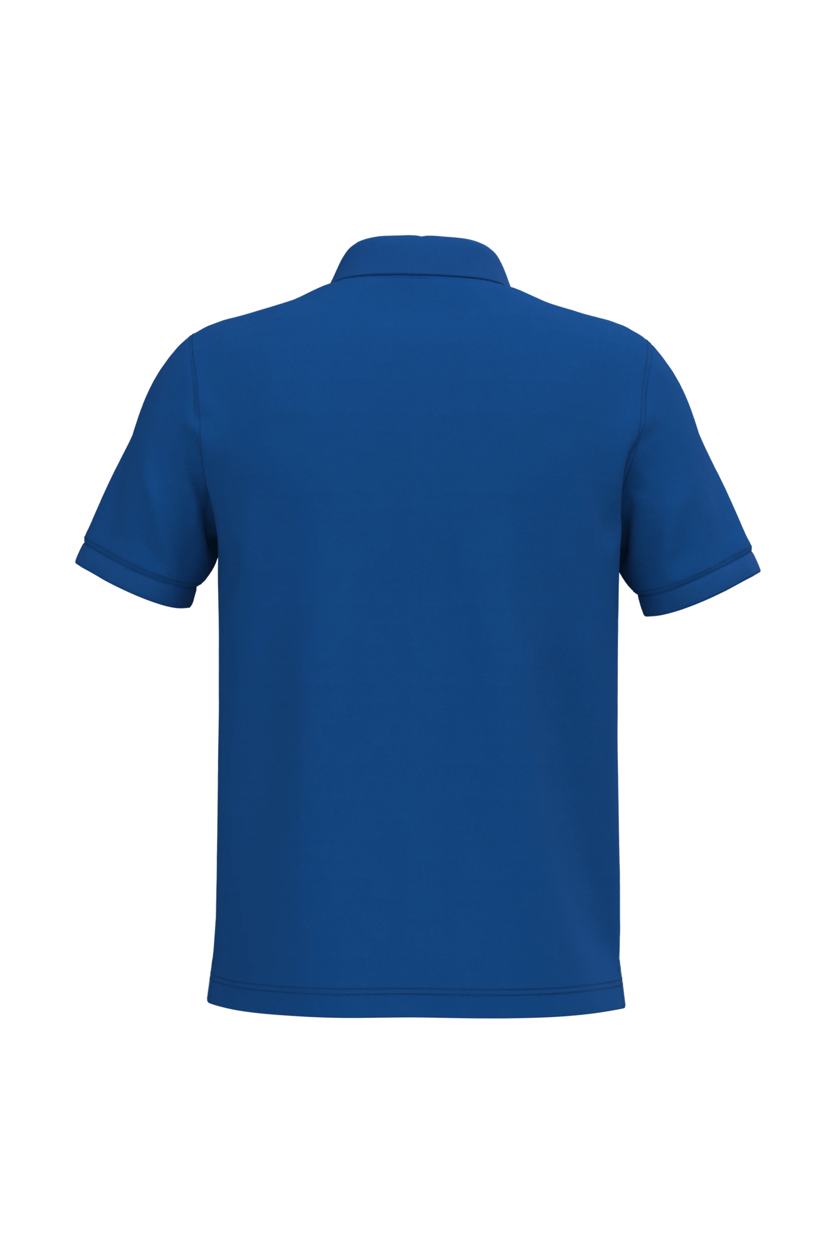 Polo piqué manches courtes bleu