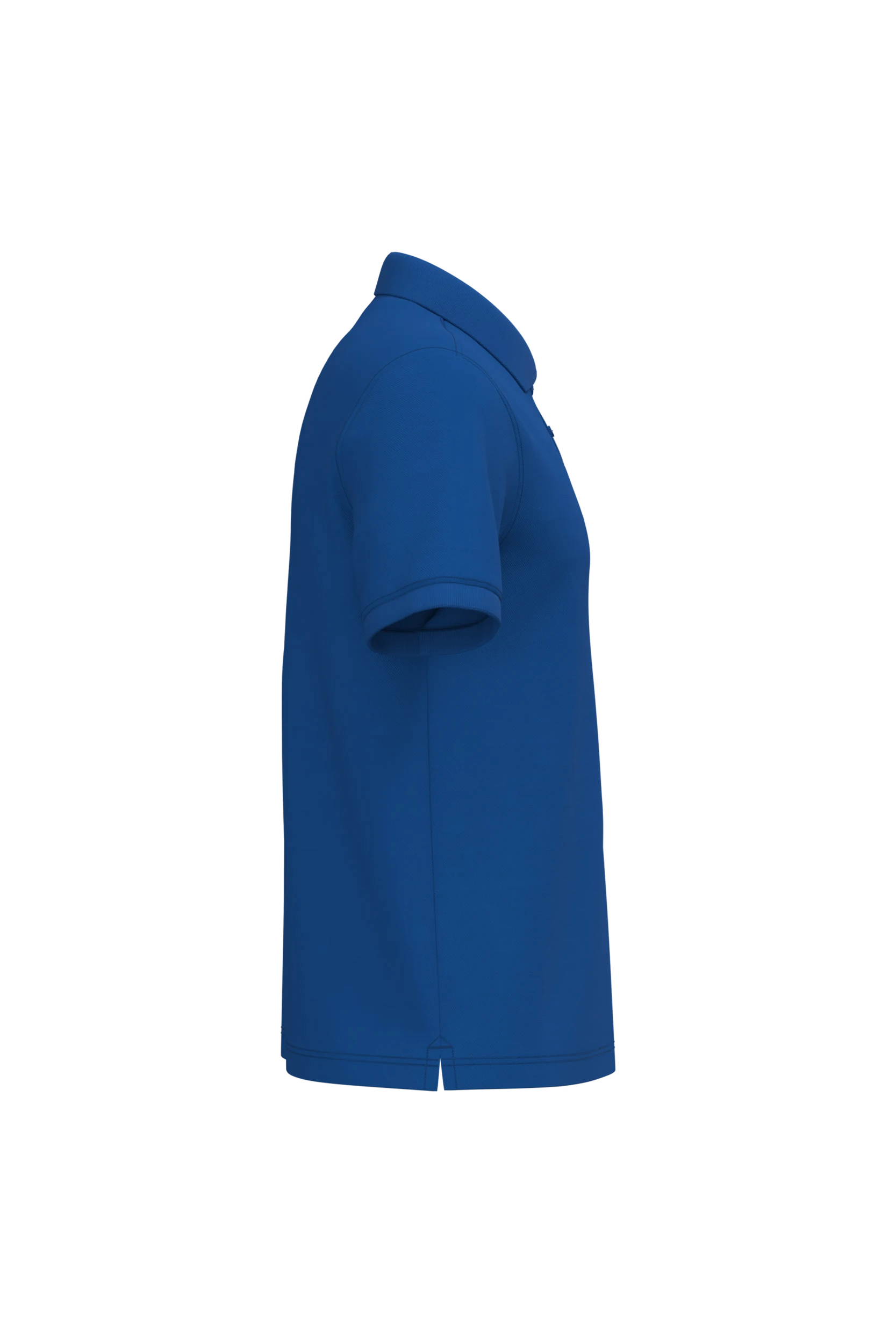 Polo piqué manches courtes bleu