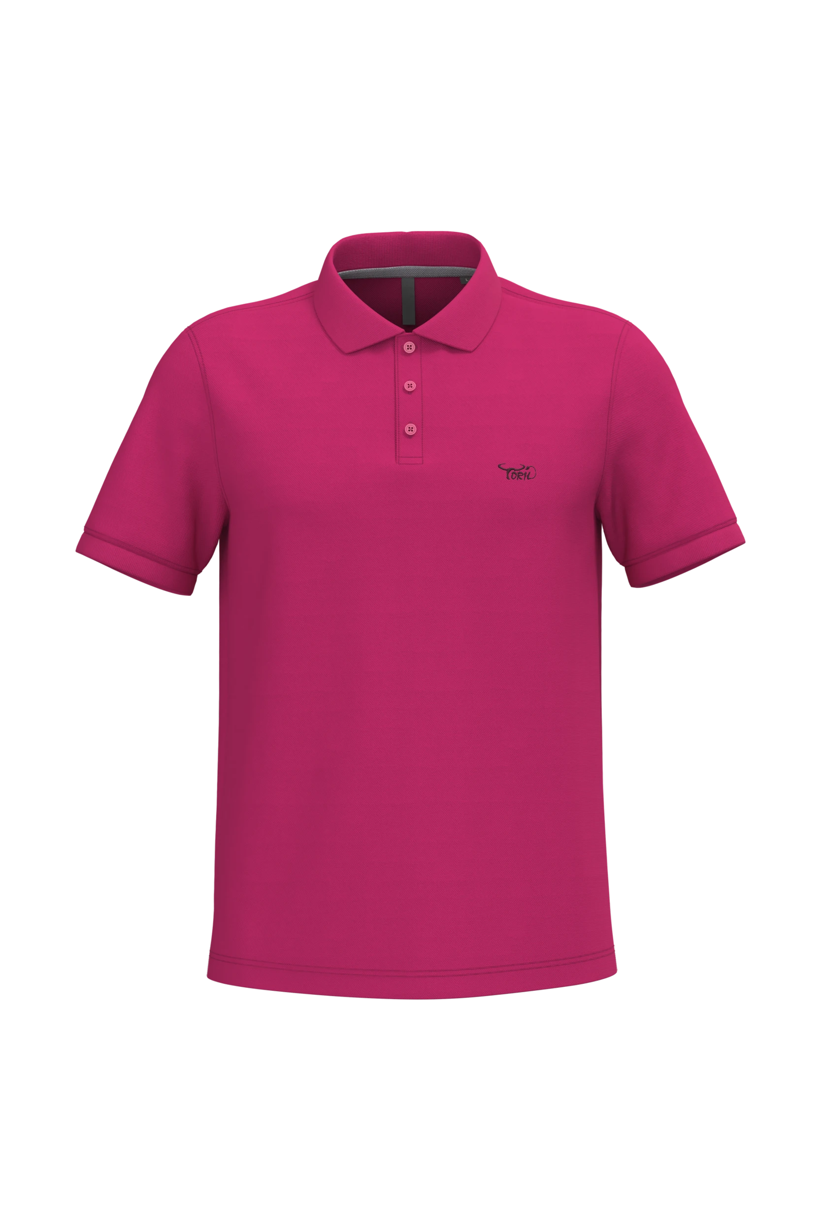Polo piqué manches courtes fuchsia