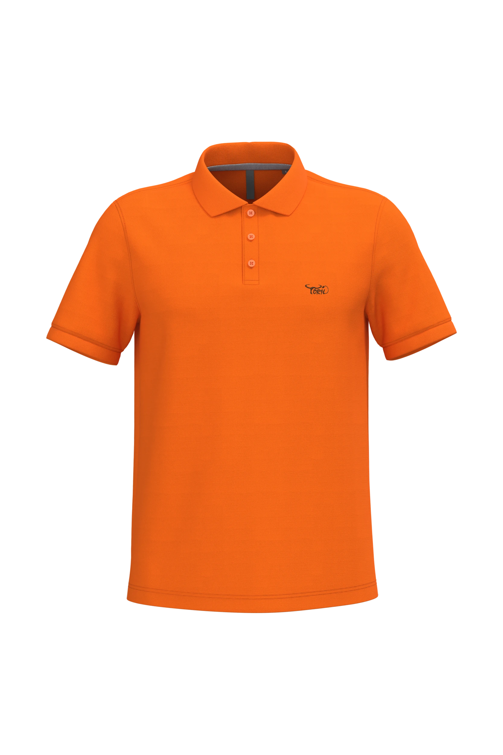 Polo piqué manches courtes orange