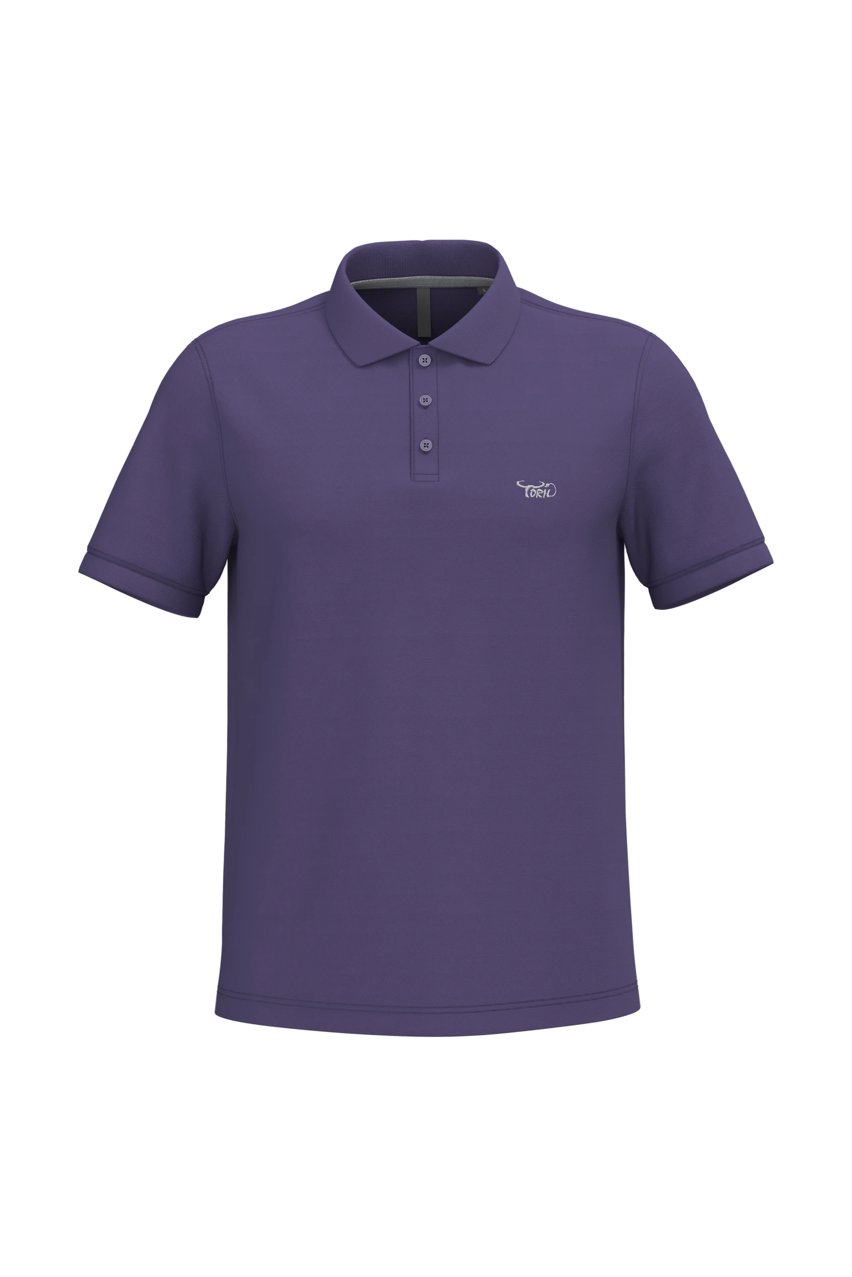 Polo piqué manches courtes violet