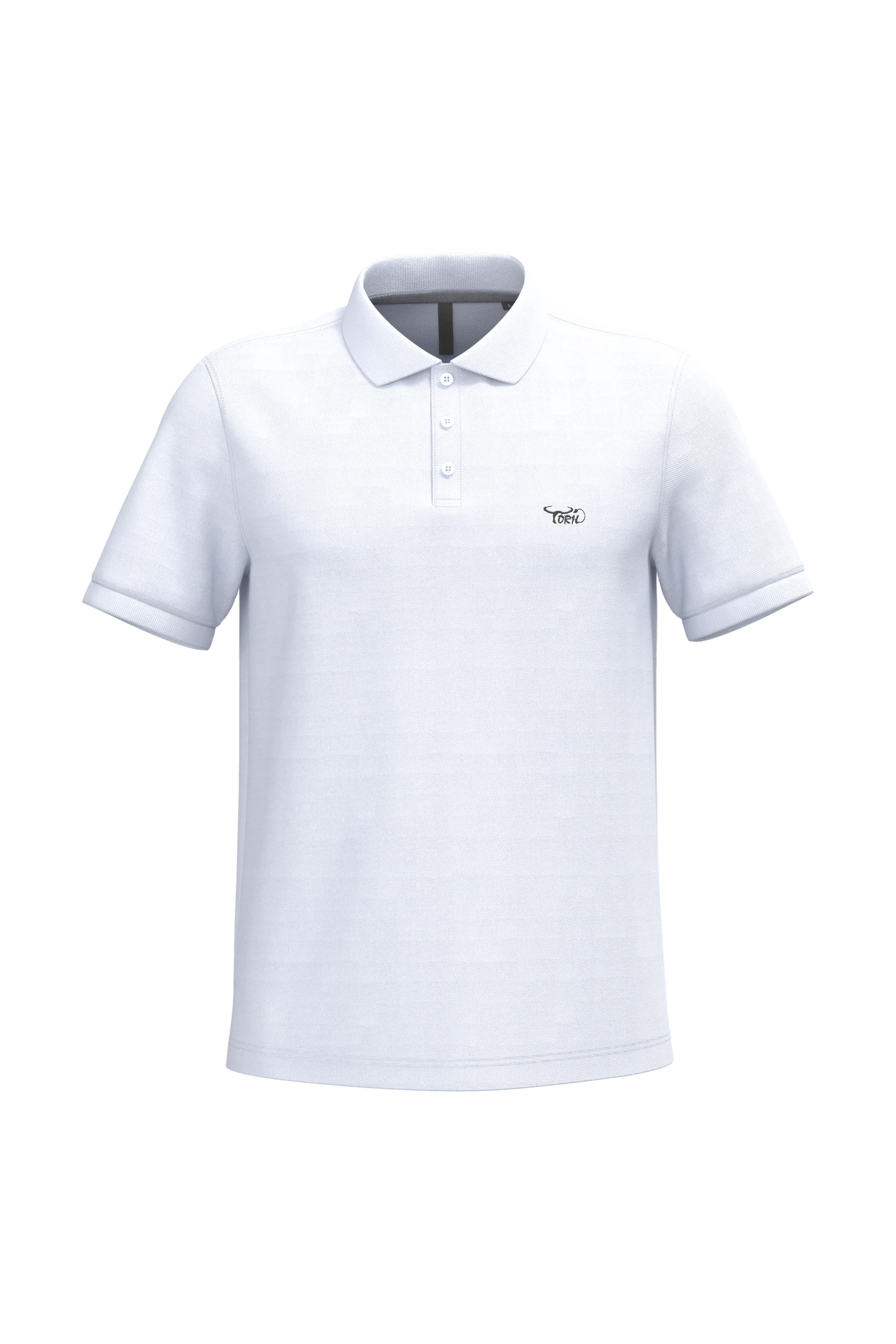 Polo piqué manches courtes blanc