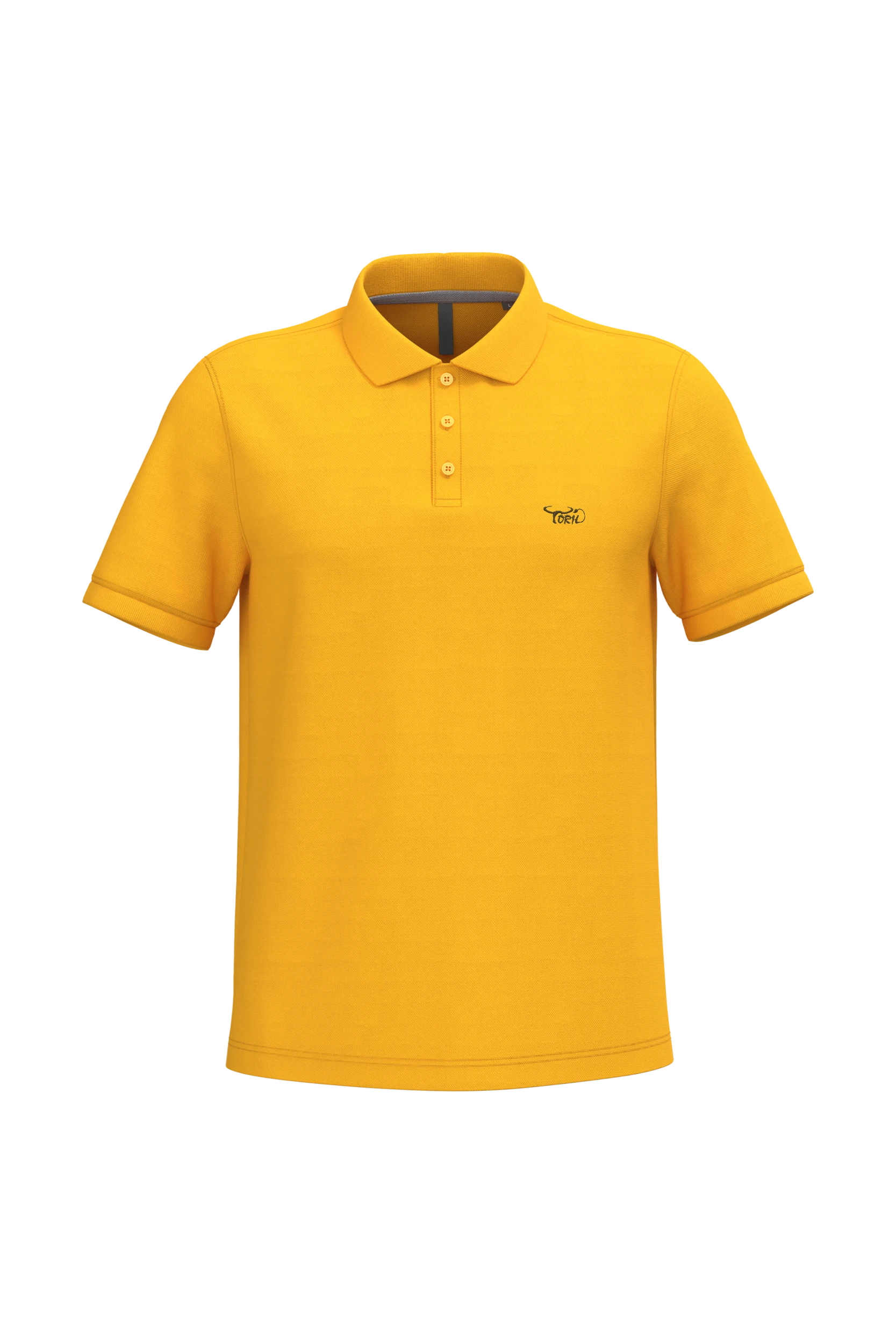 Polo piqué manches courtes jaune