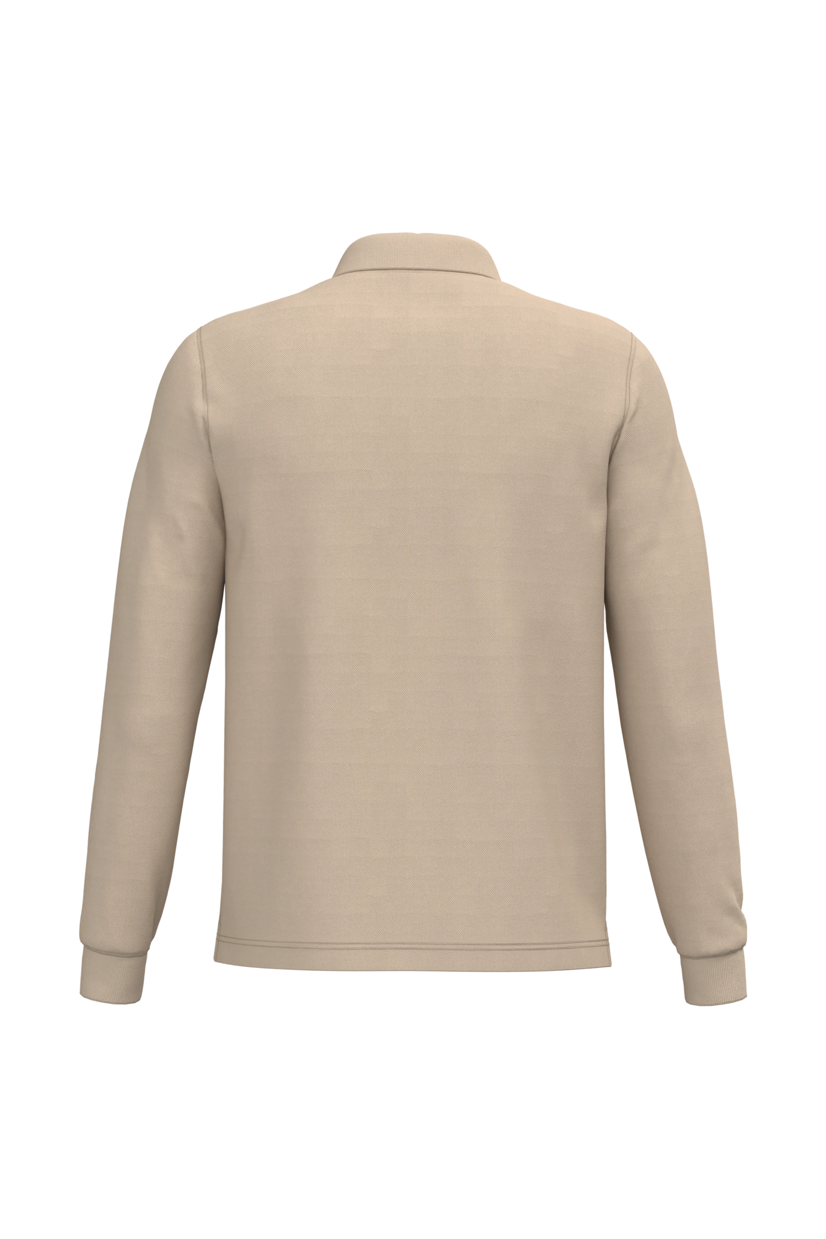 Polo manches longues sable