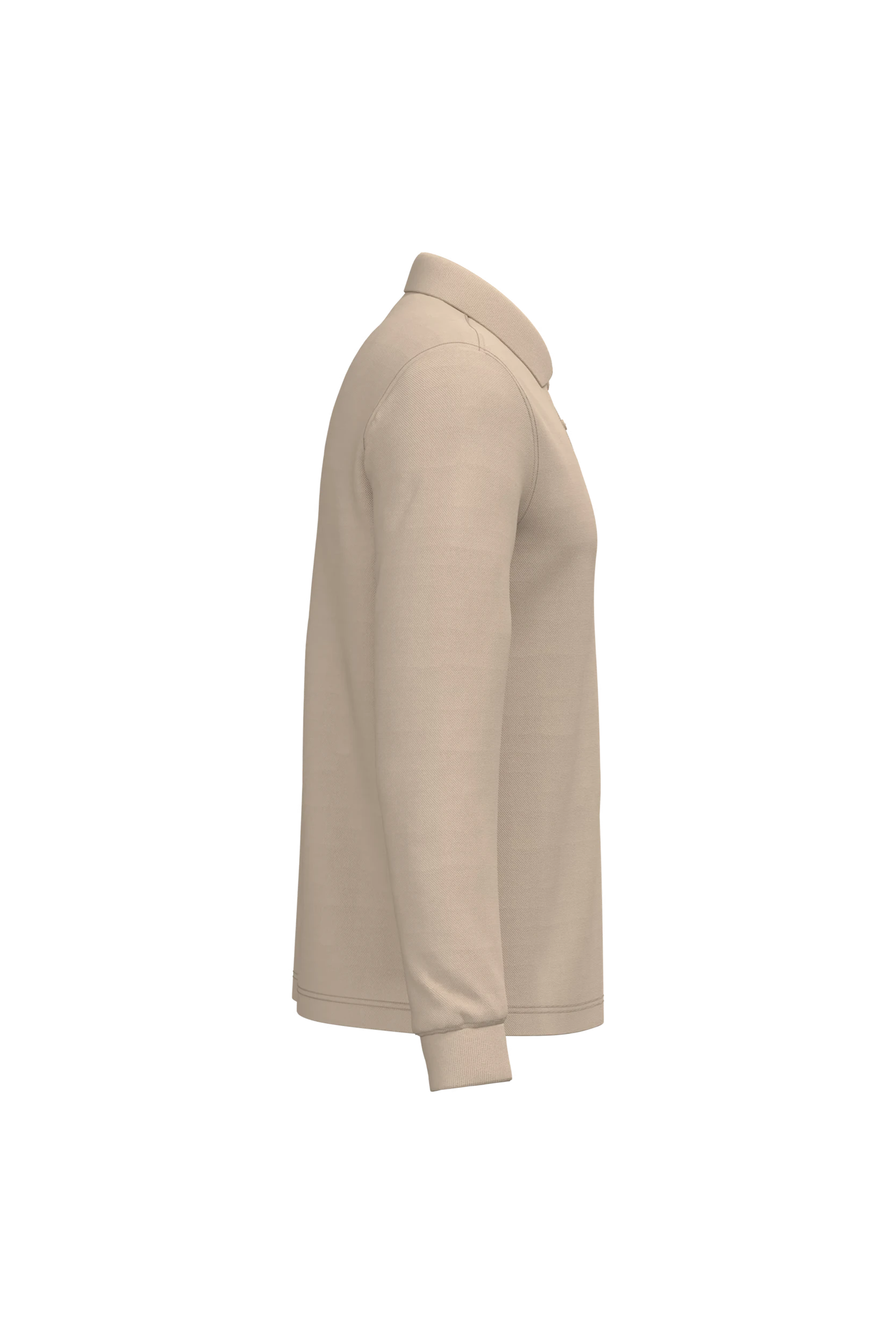Polo manches longues sable