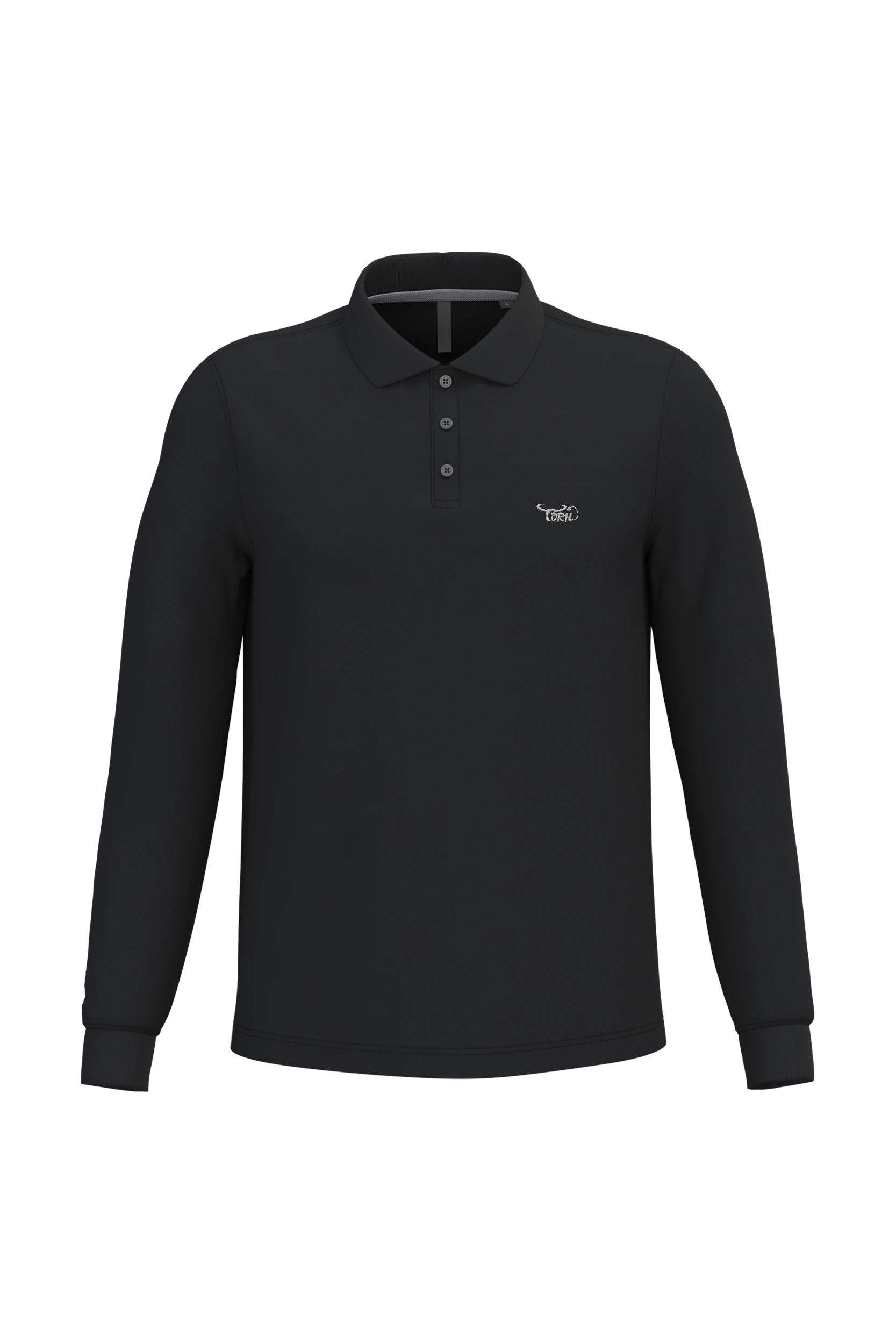 Polo manches longues noir