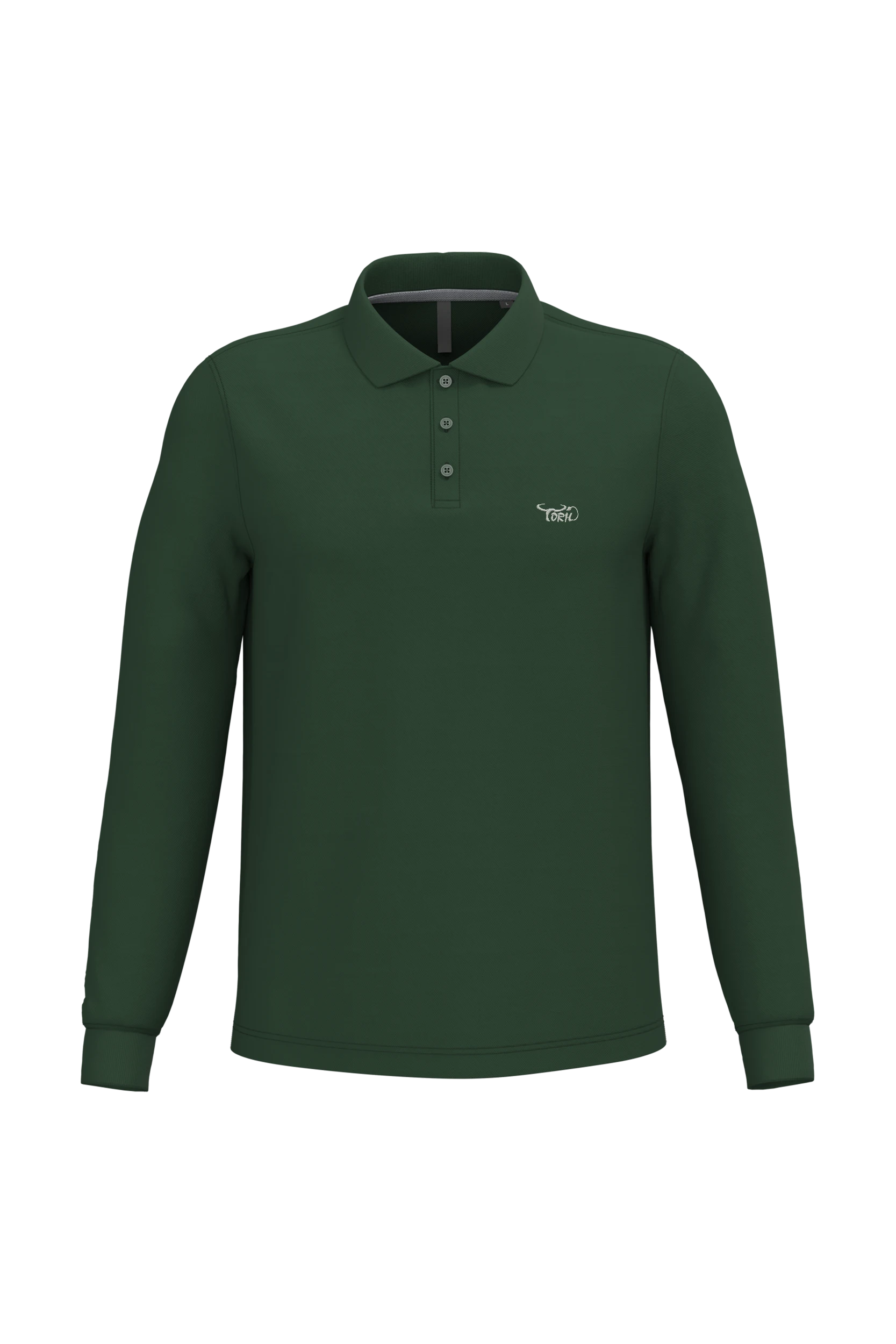 Polo manches longues vert forêt