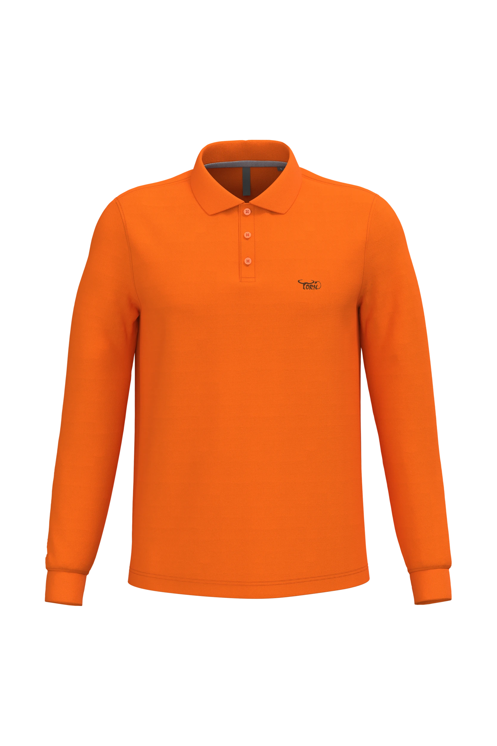 Polo manches longues orange