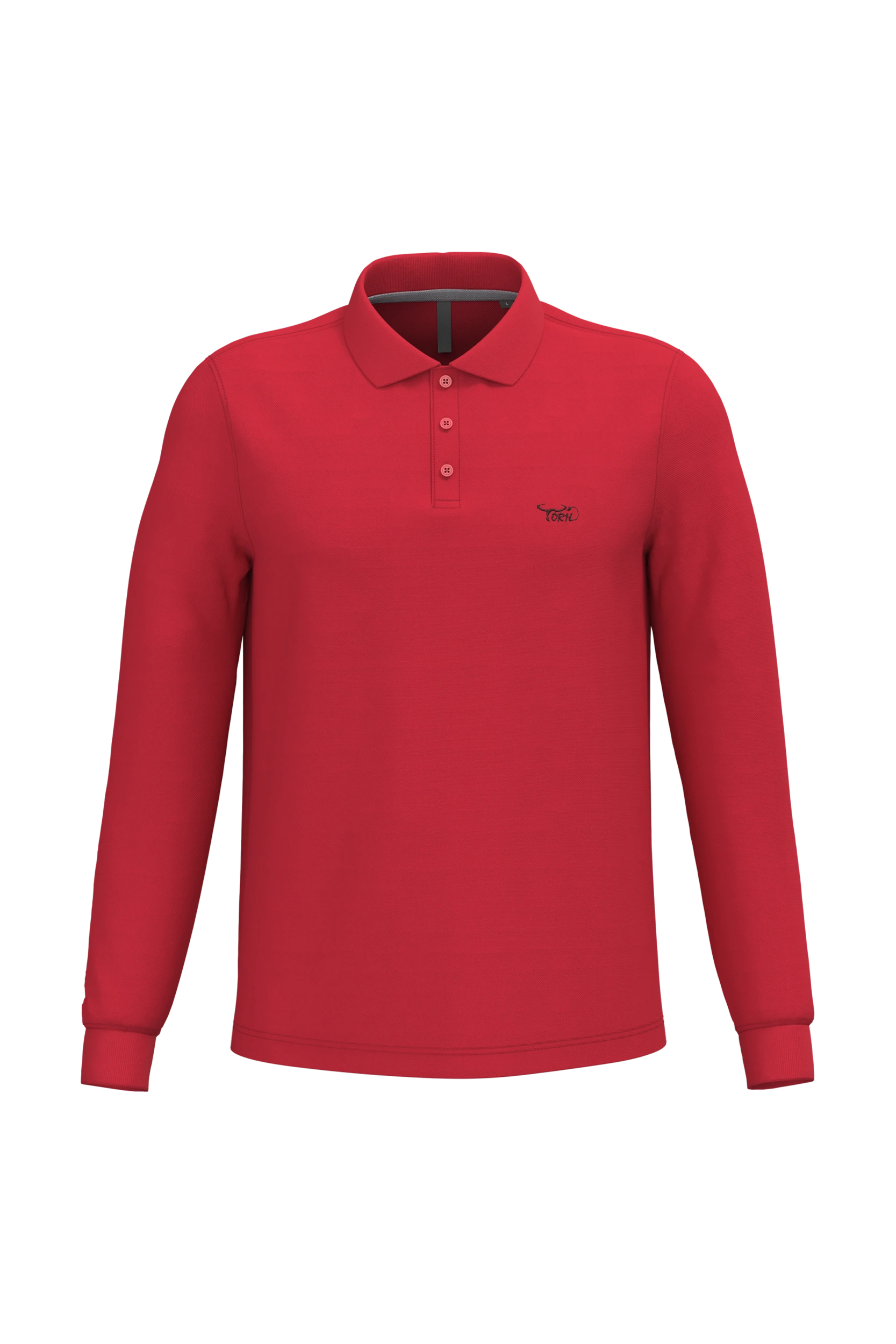 Polo manches longues rouge