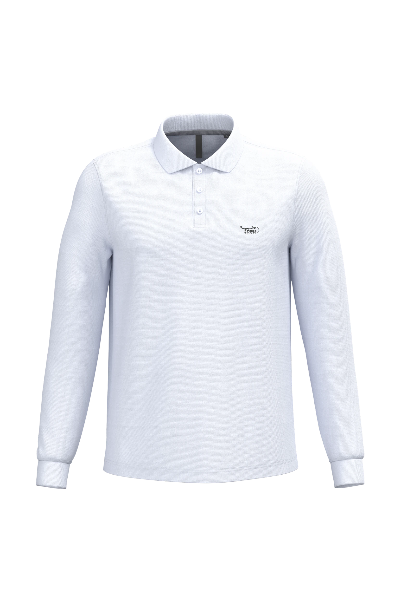 Polo manches longues blanc