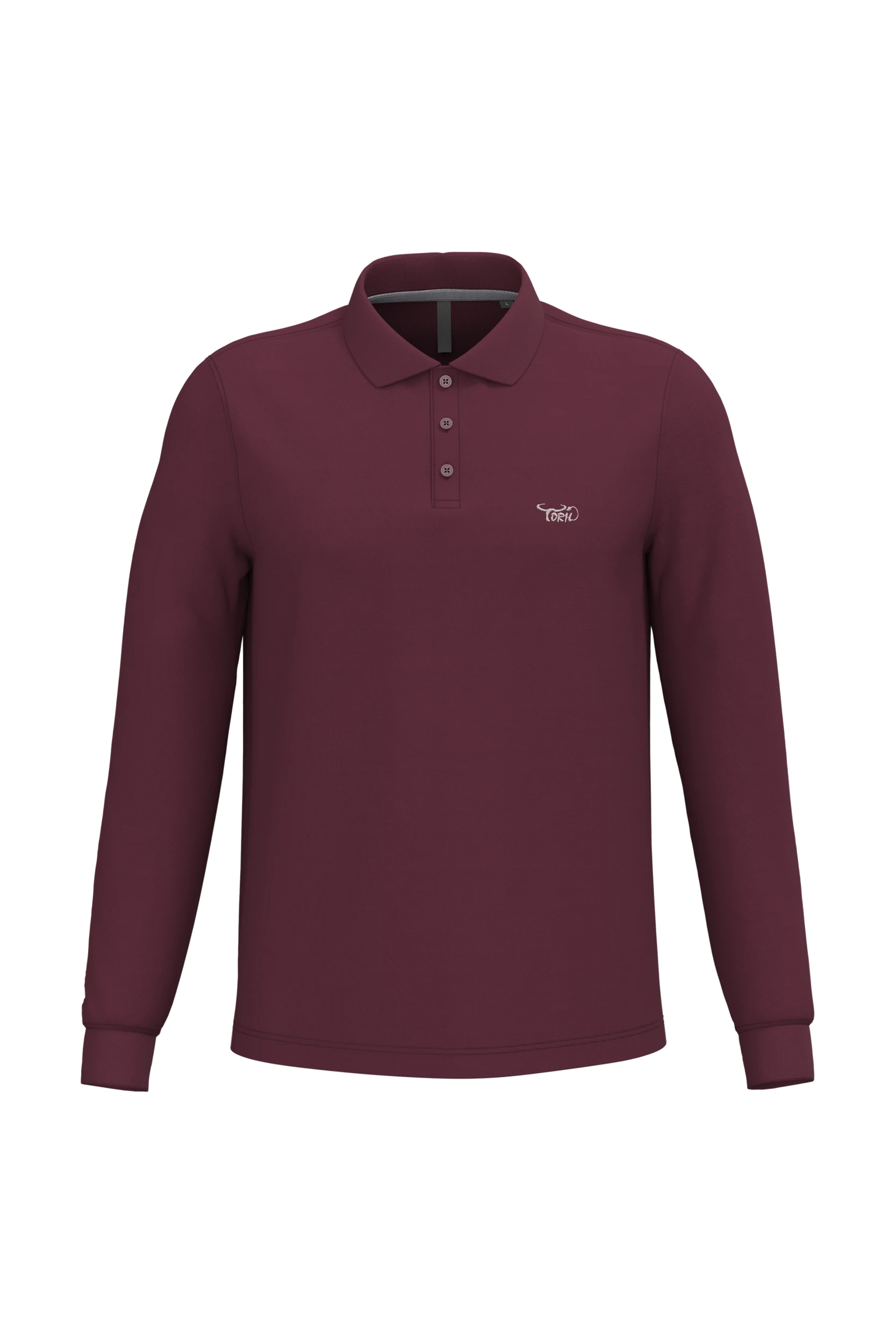 Polo manches longues bordeaux