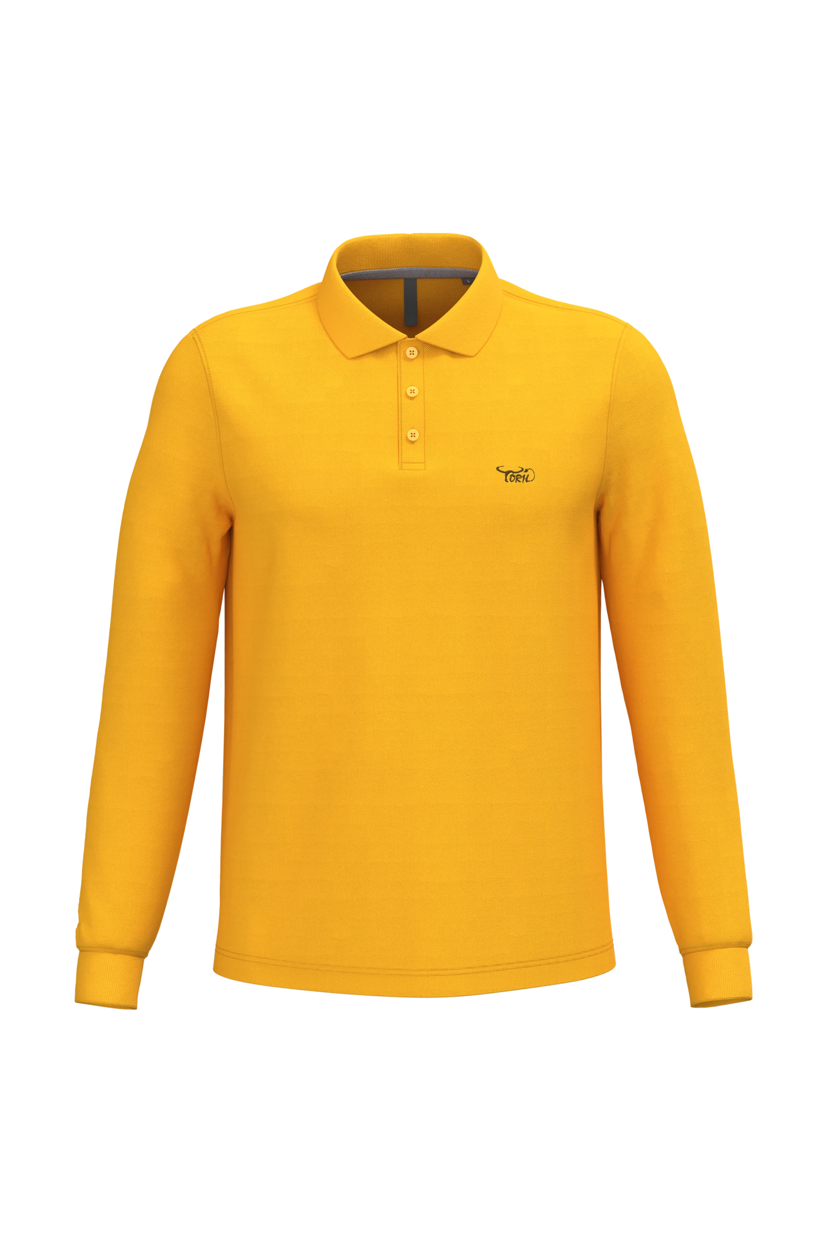Polo manches longues jaune