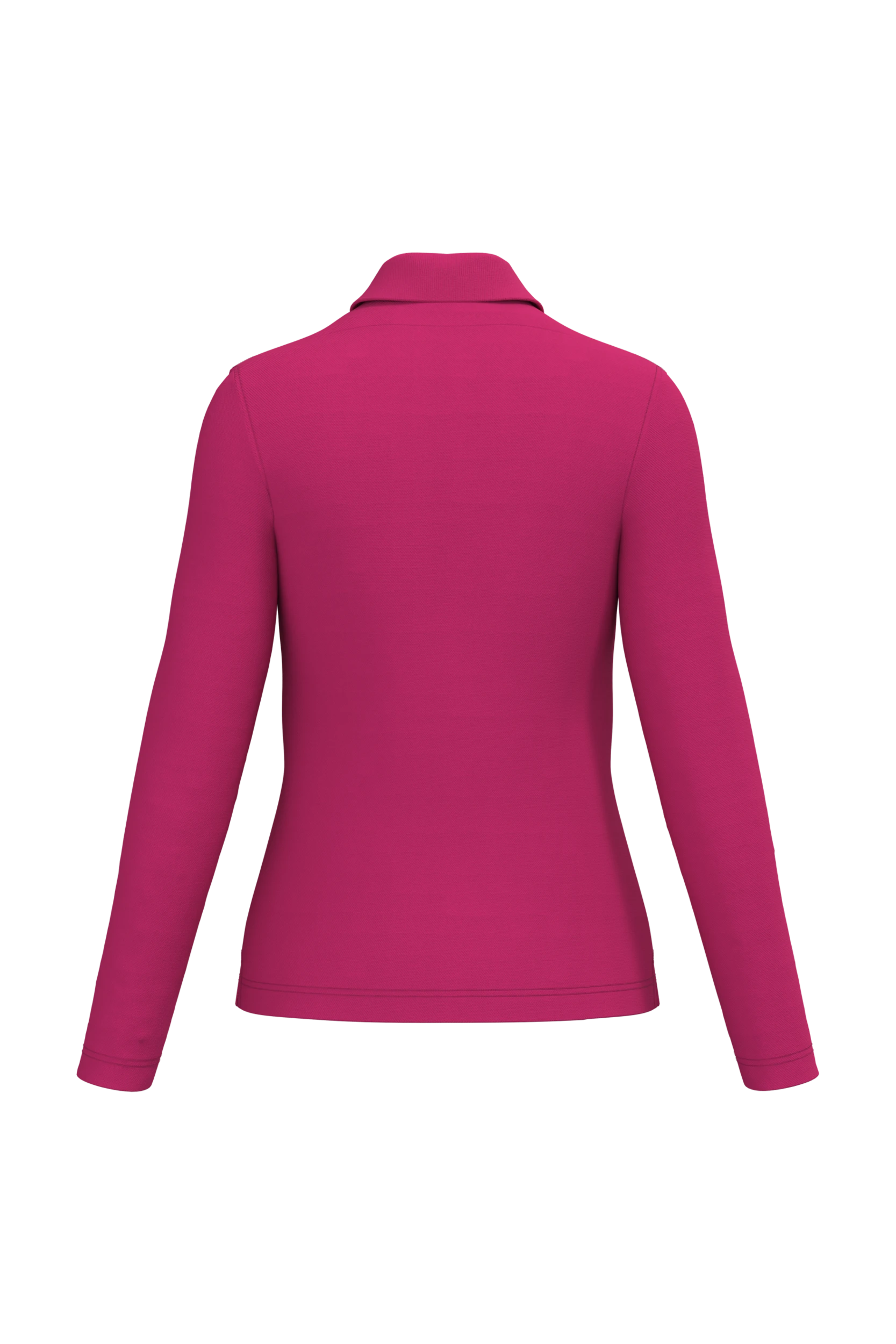 Polo manches longues fuchsia