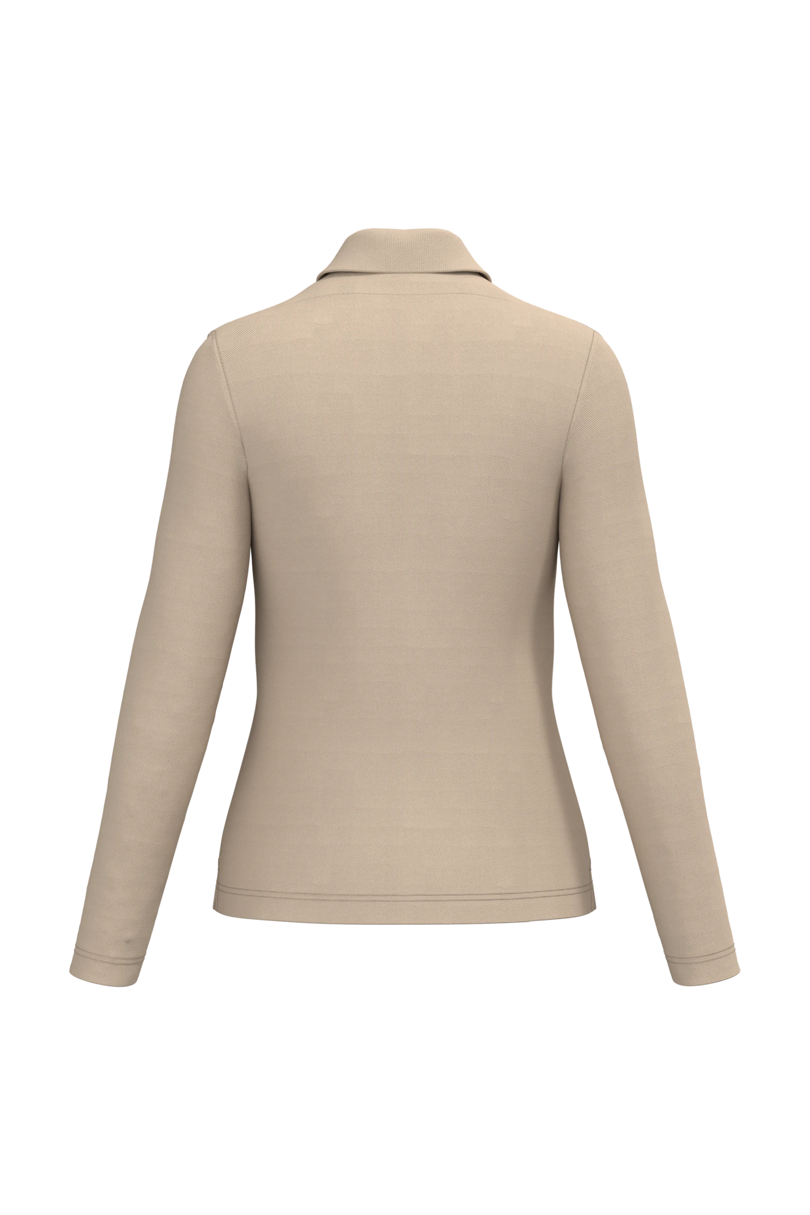 Polo manches longues sable