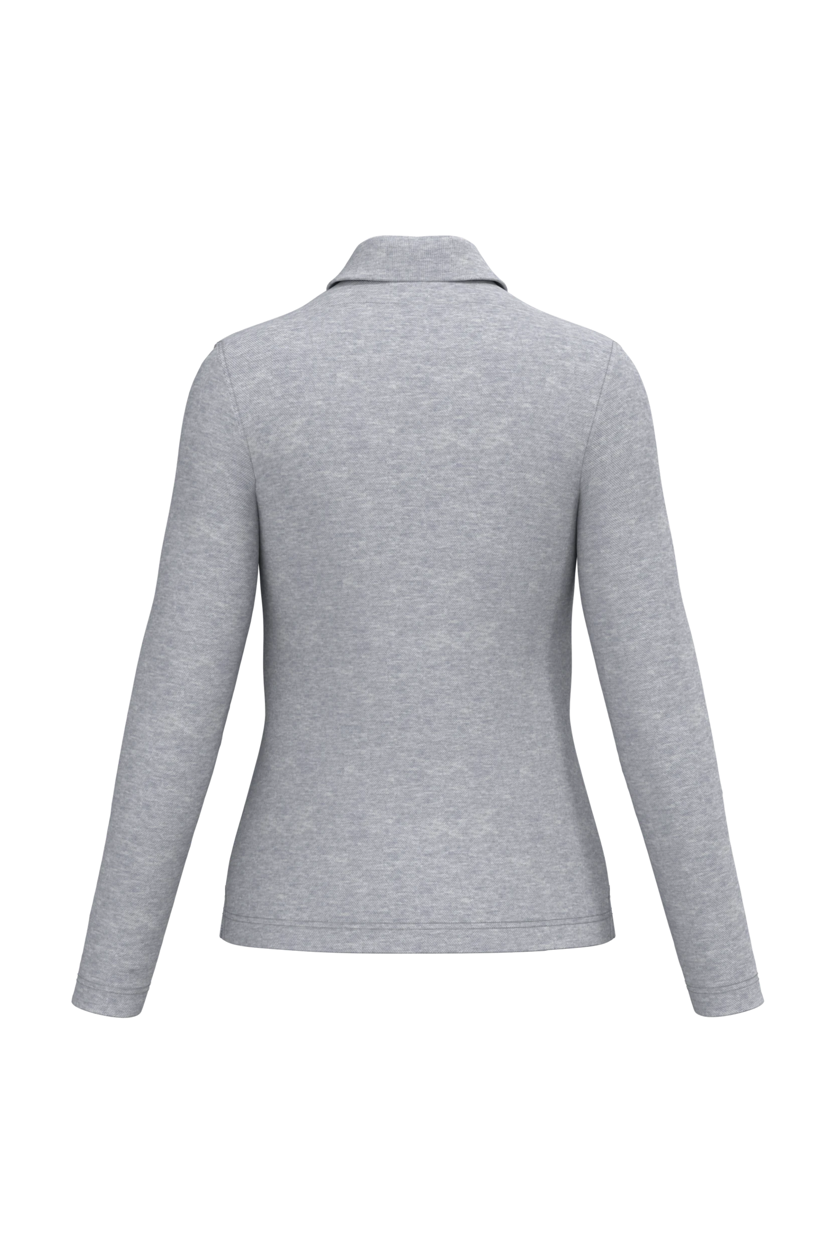 Polo manches longues gris