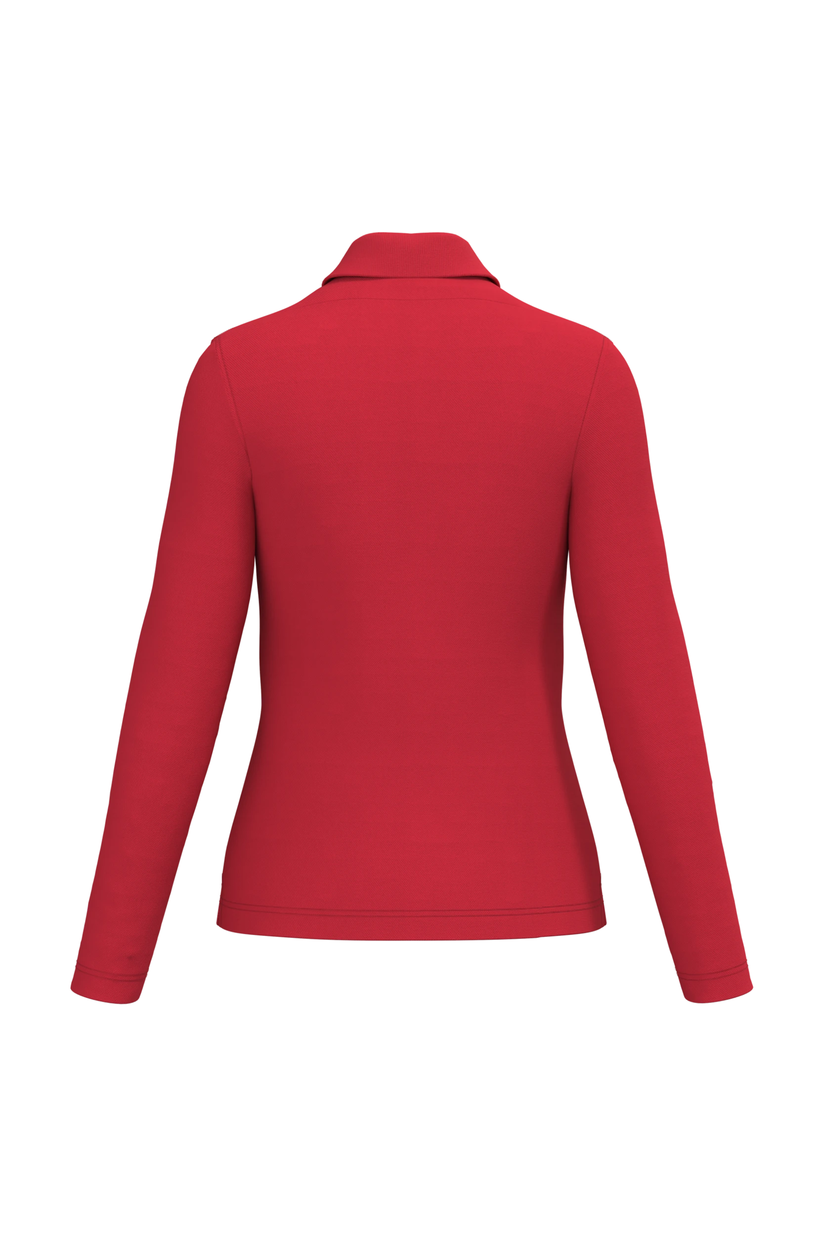Polo manches longues rouge