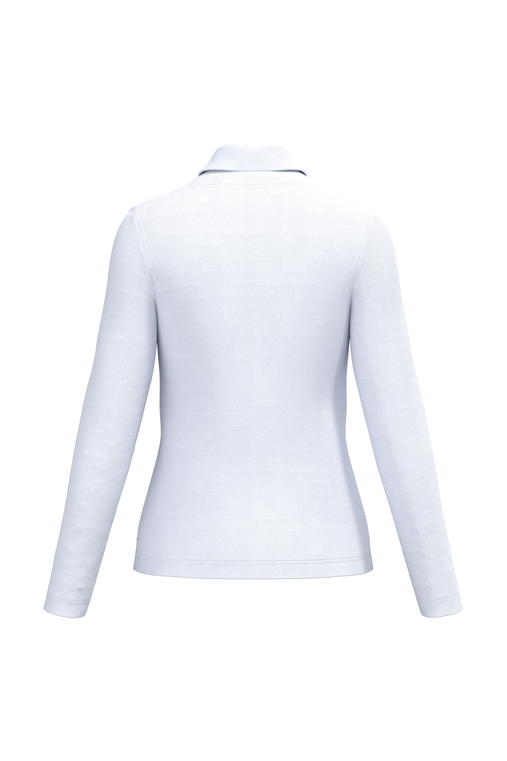 Polo manches longues blanc
