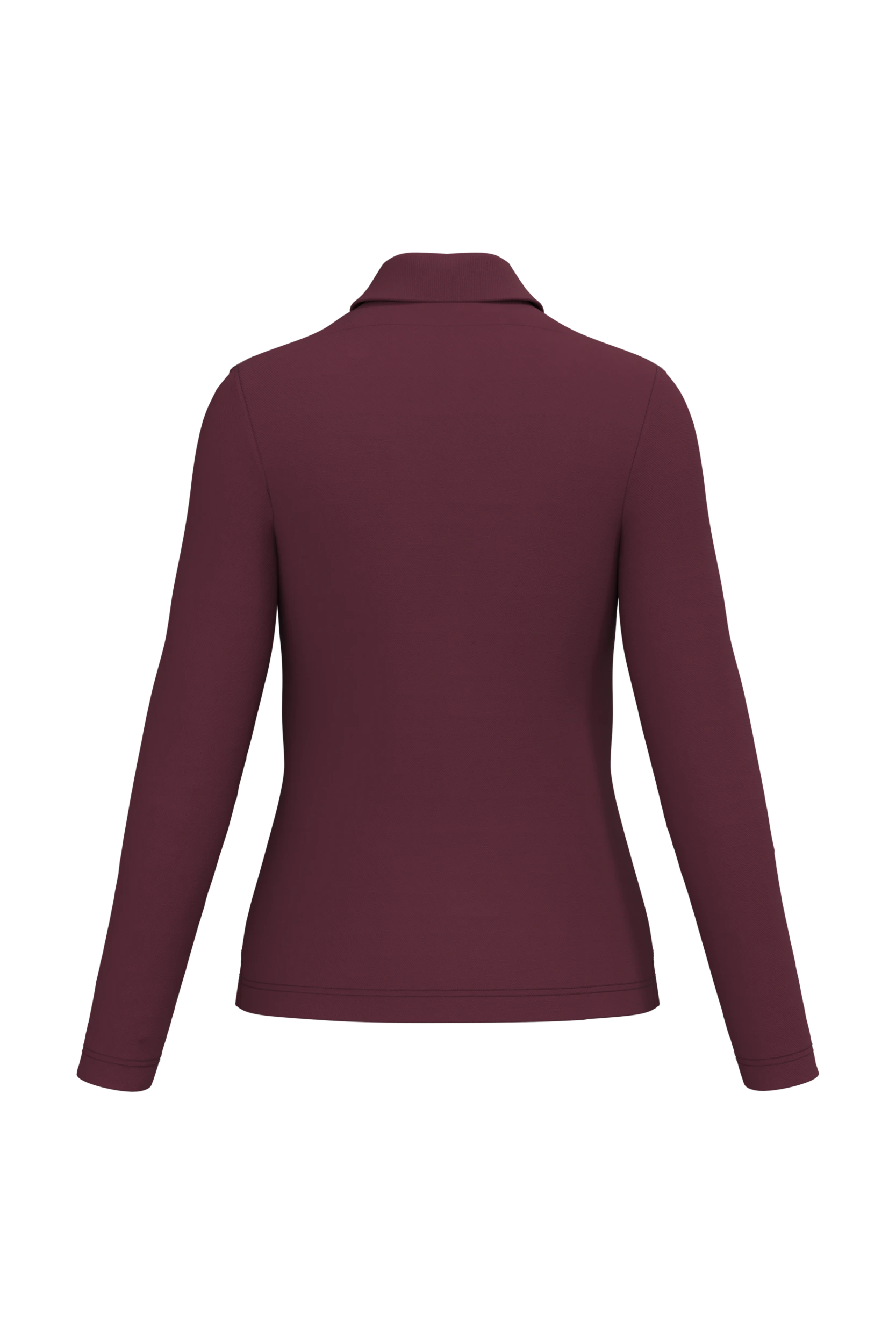 Polo manches longues bordeaux