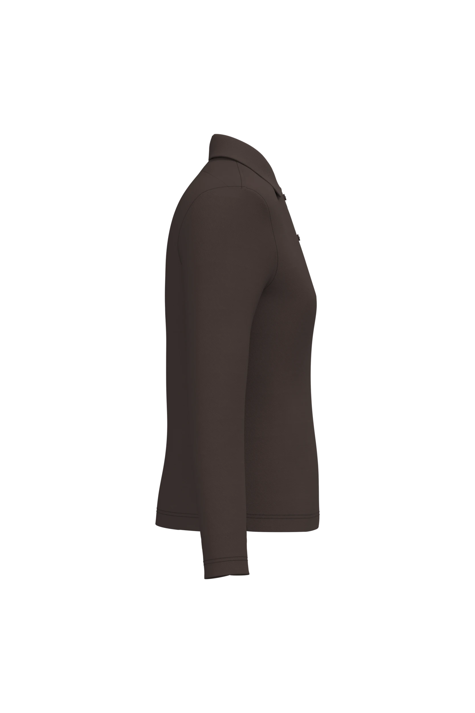 Polo manches longues chocolat