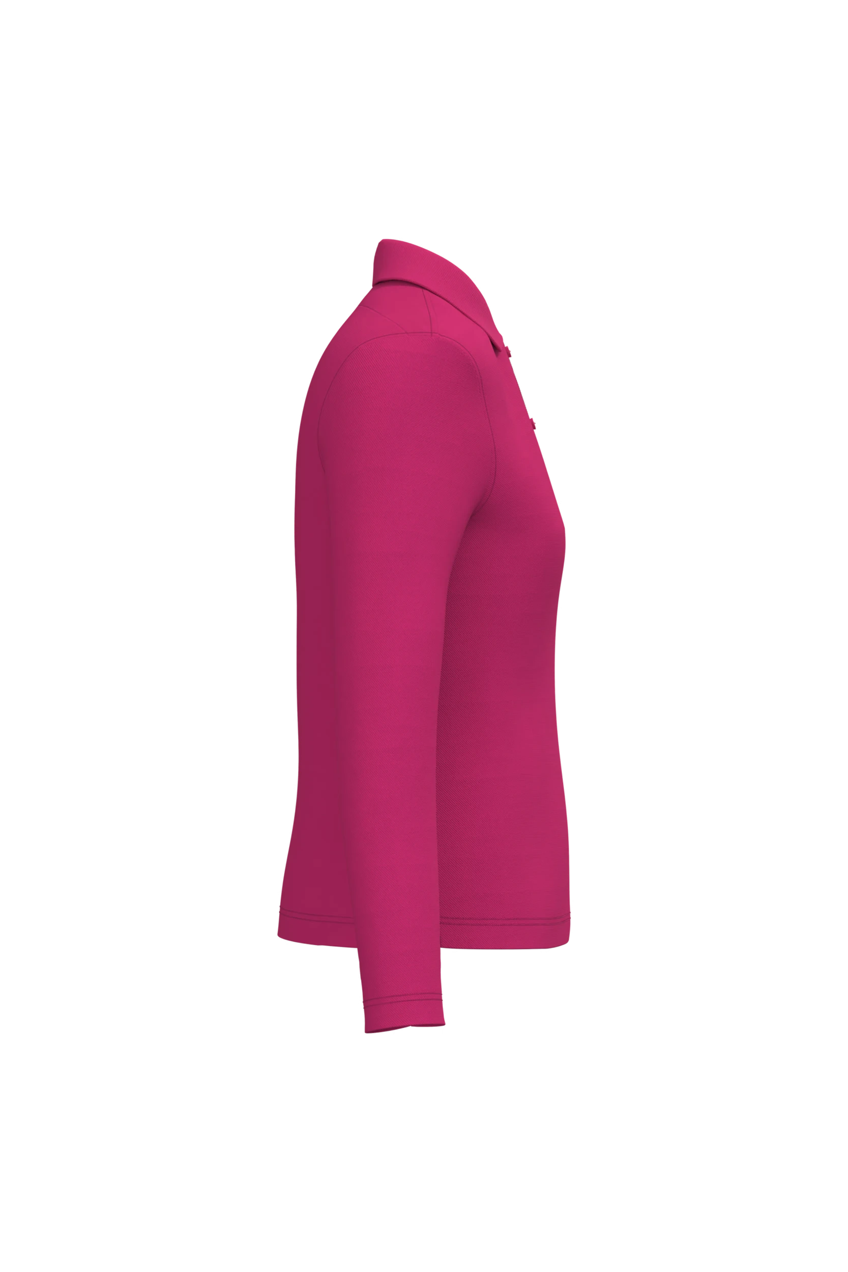 Polo manches longues fuchsia