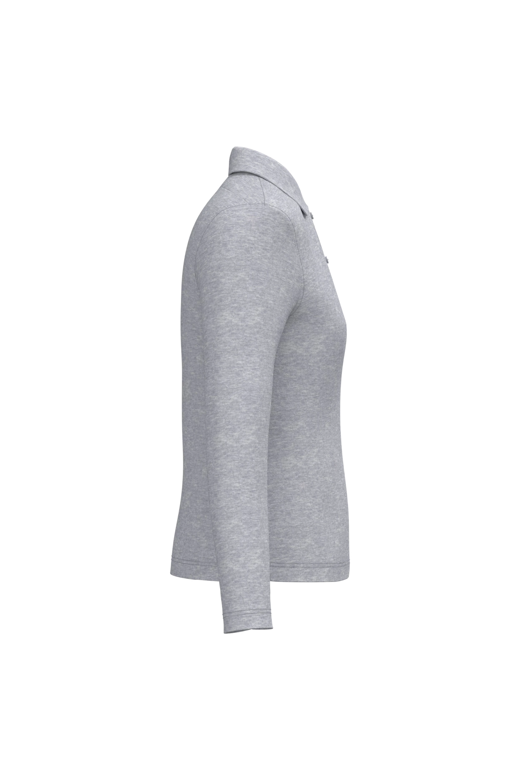 Polo manches longues gris