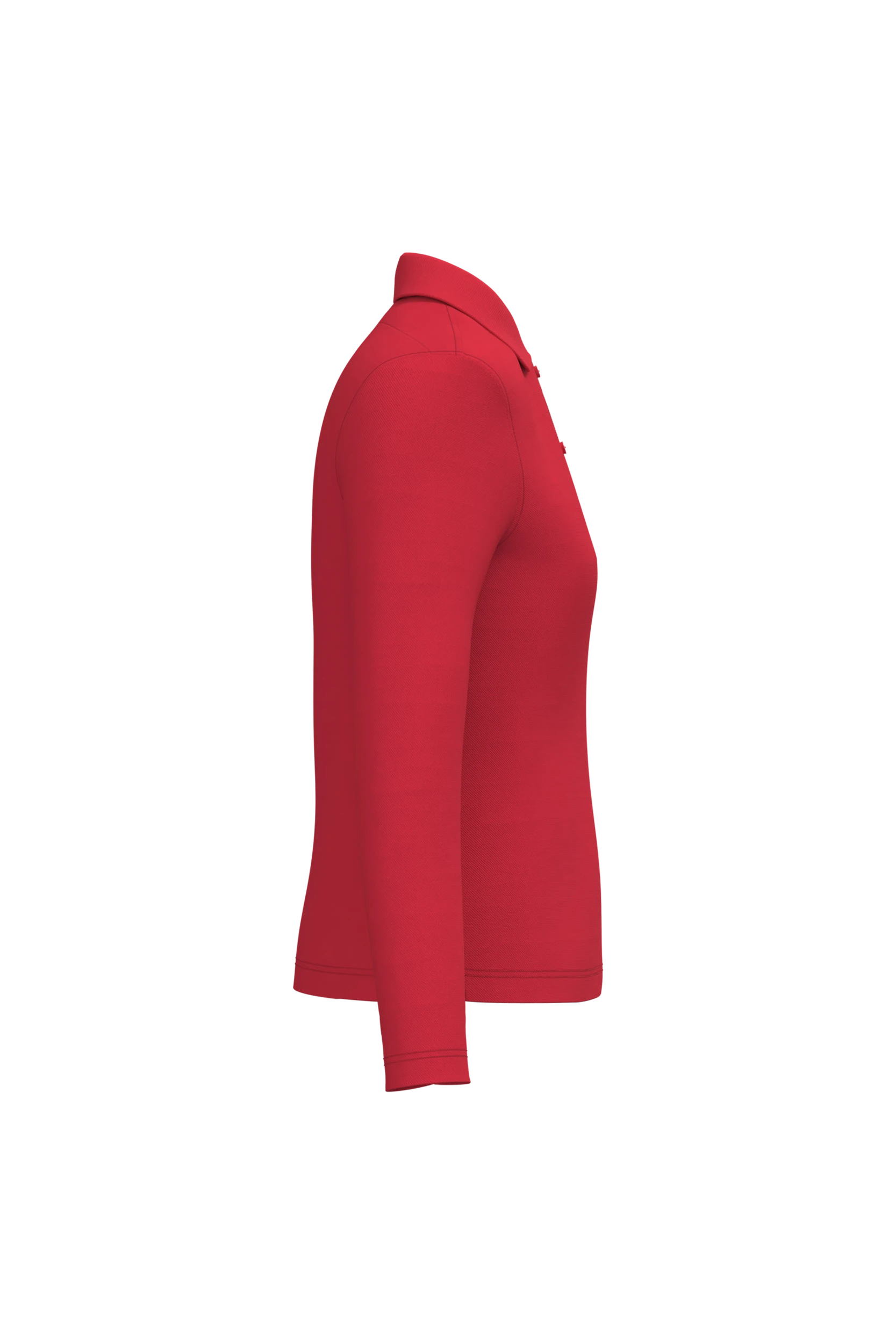 Polo manches longues rouge