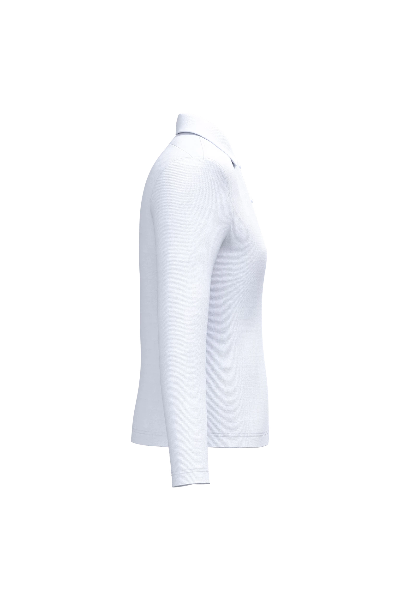 Polo manches longues blanc