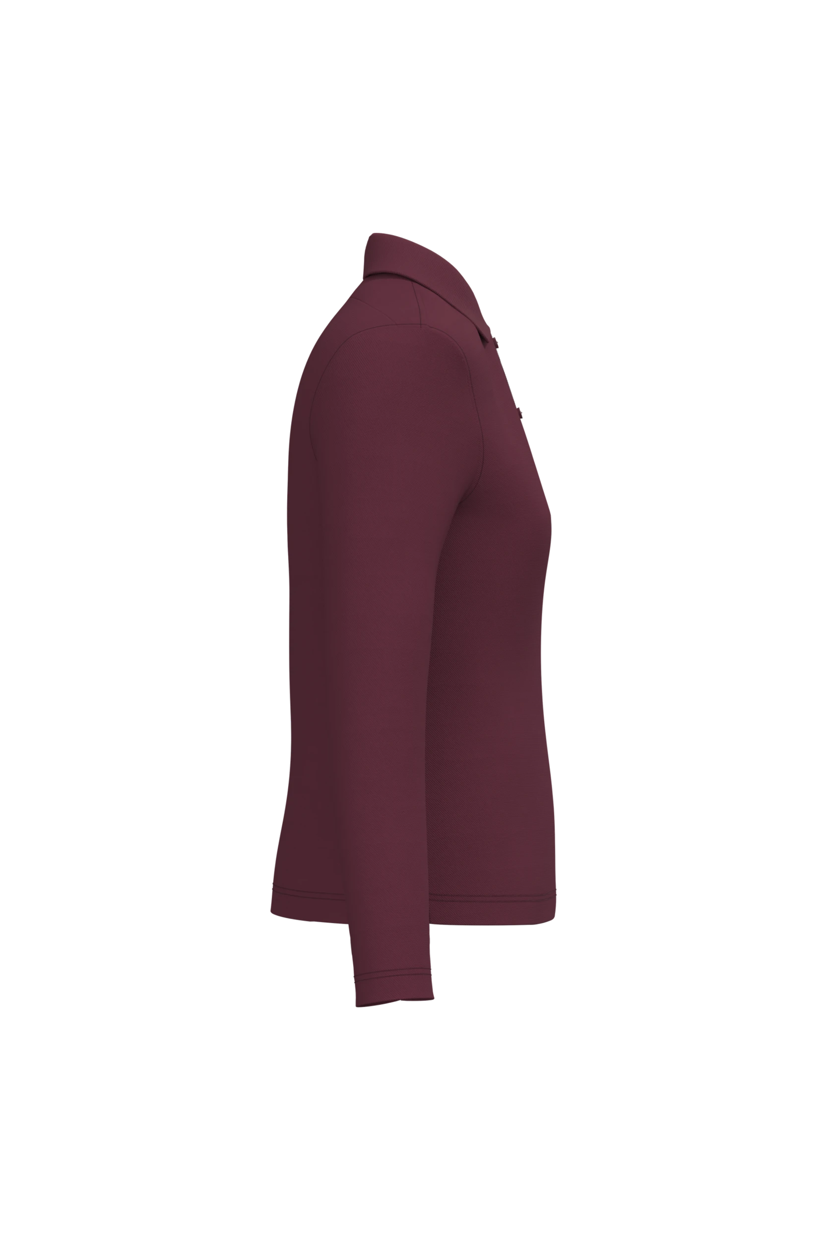Polo manches longues bordeaux