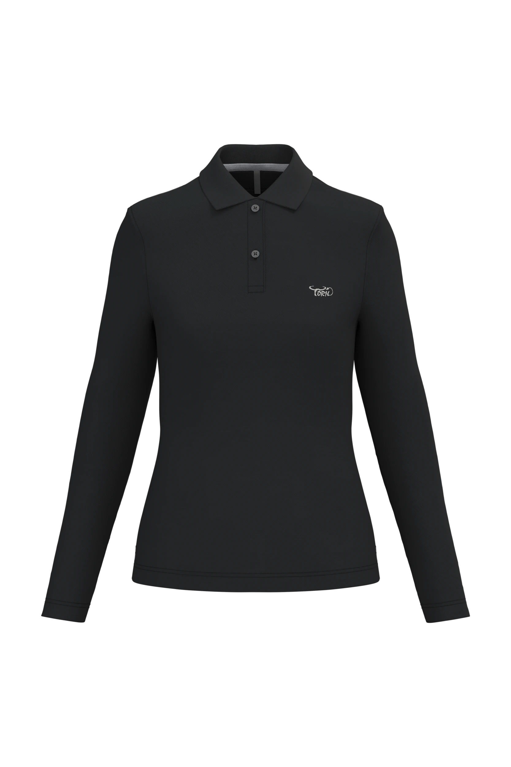 Polo manches longues noir