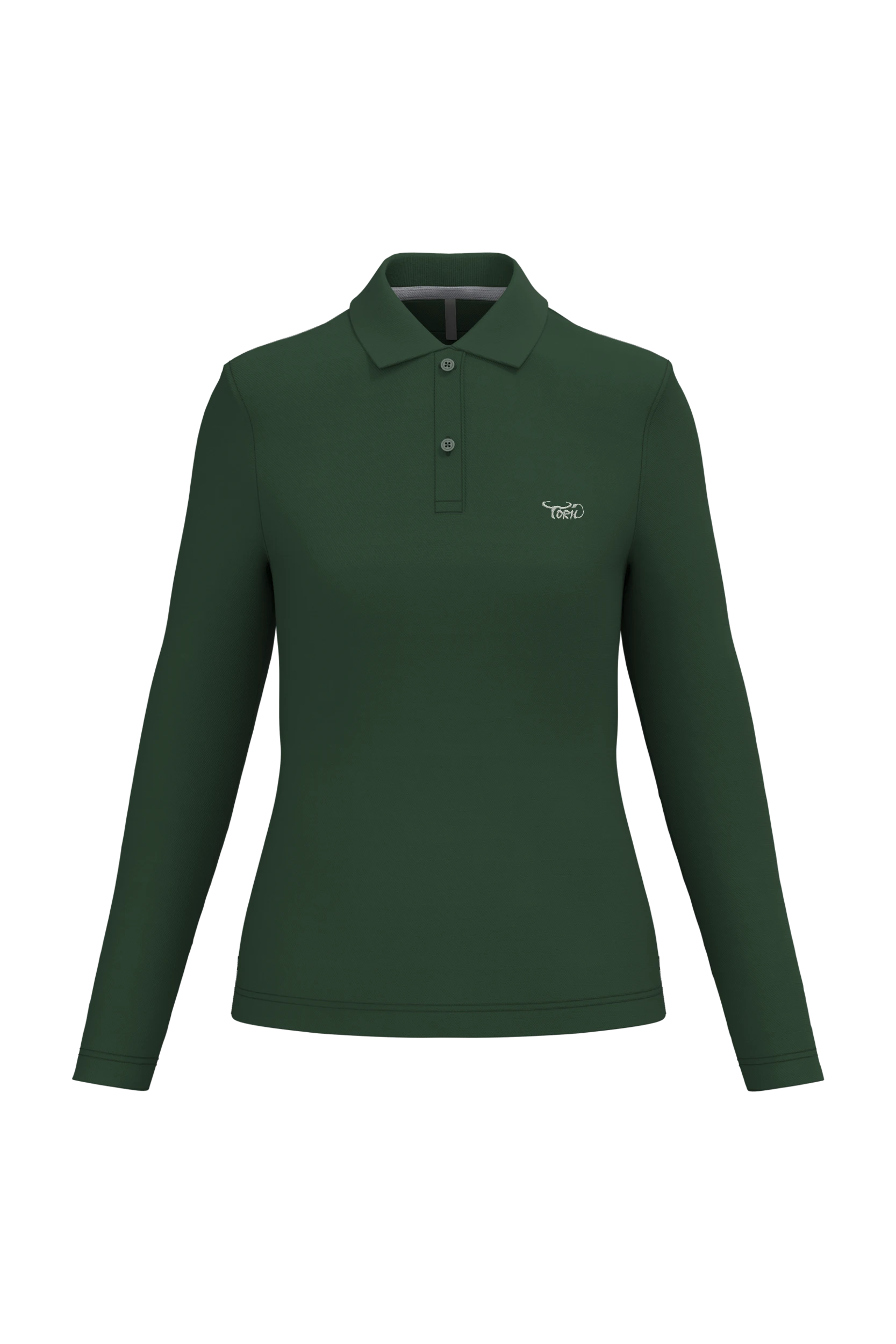 Polo manches longues vert forêt