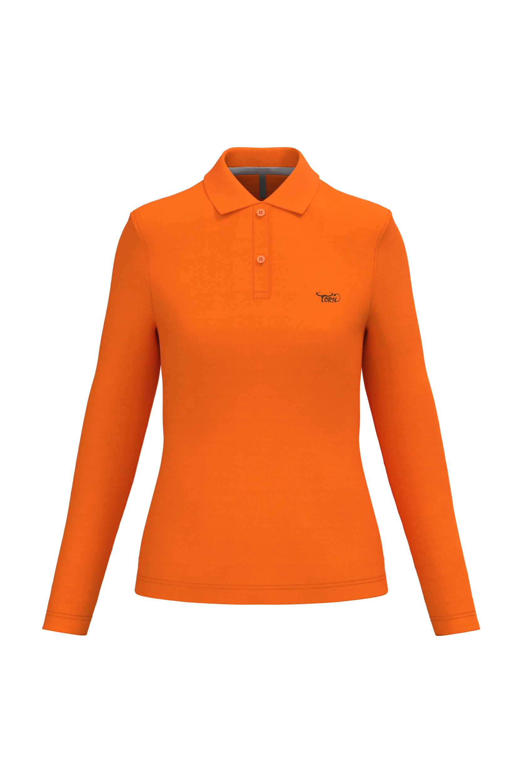 Polo manches longues orange