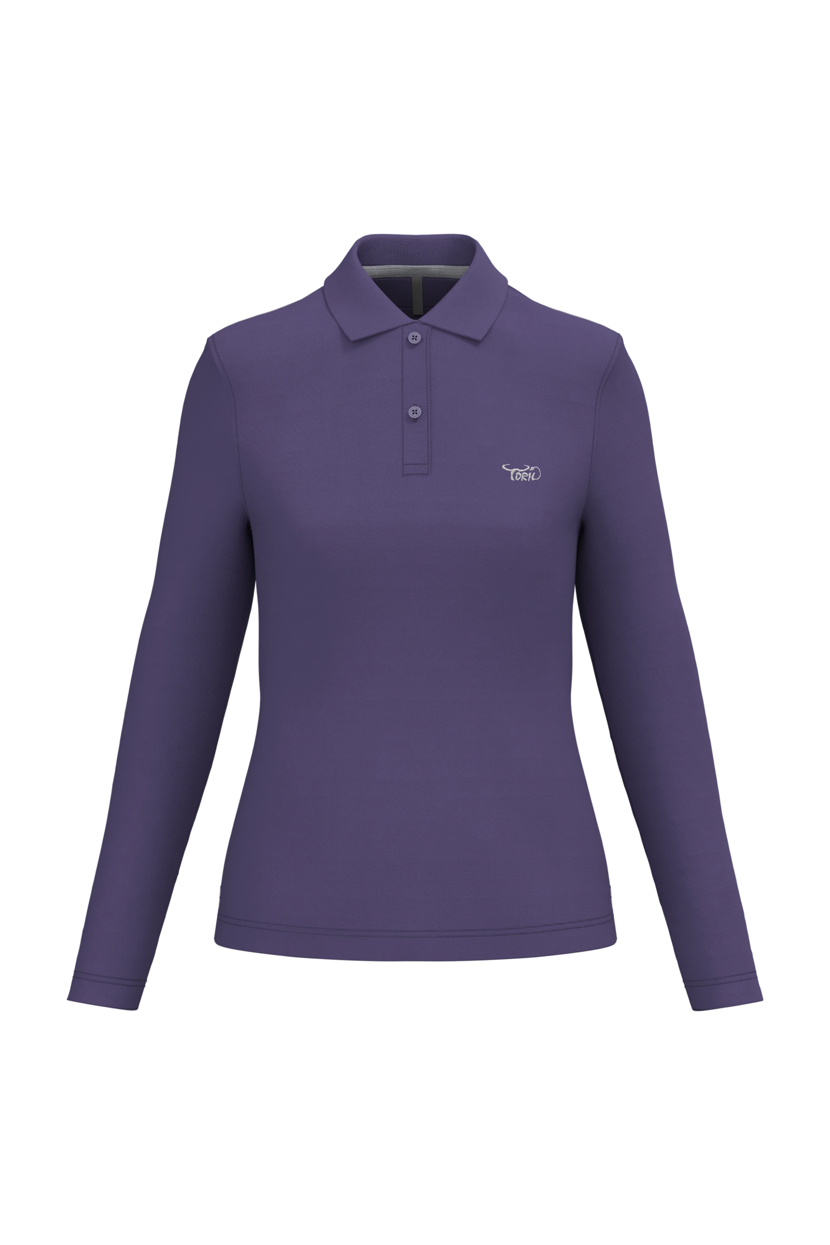 Polo manches longues violet