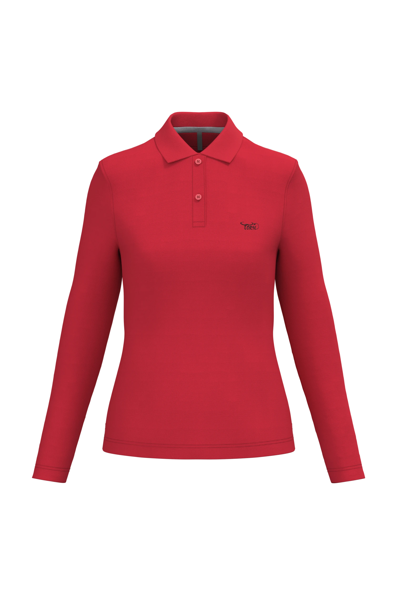 Polo manches longues rouge