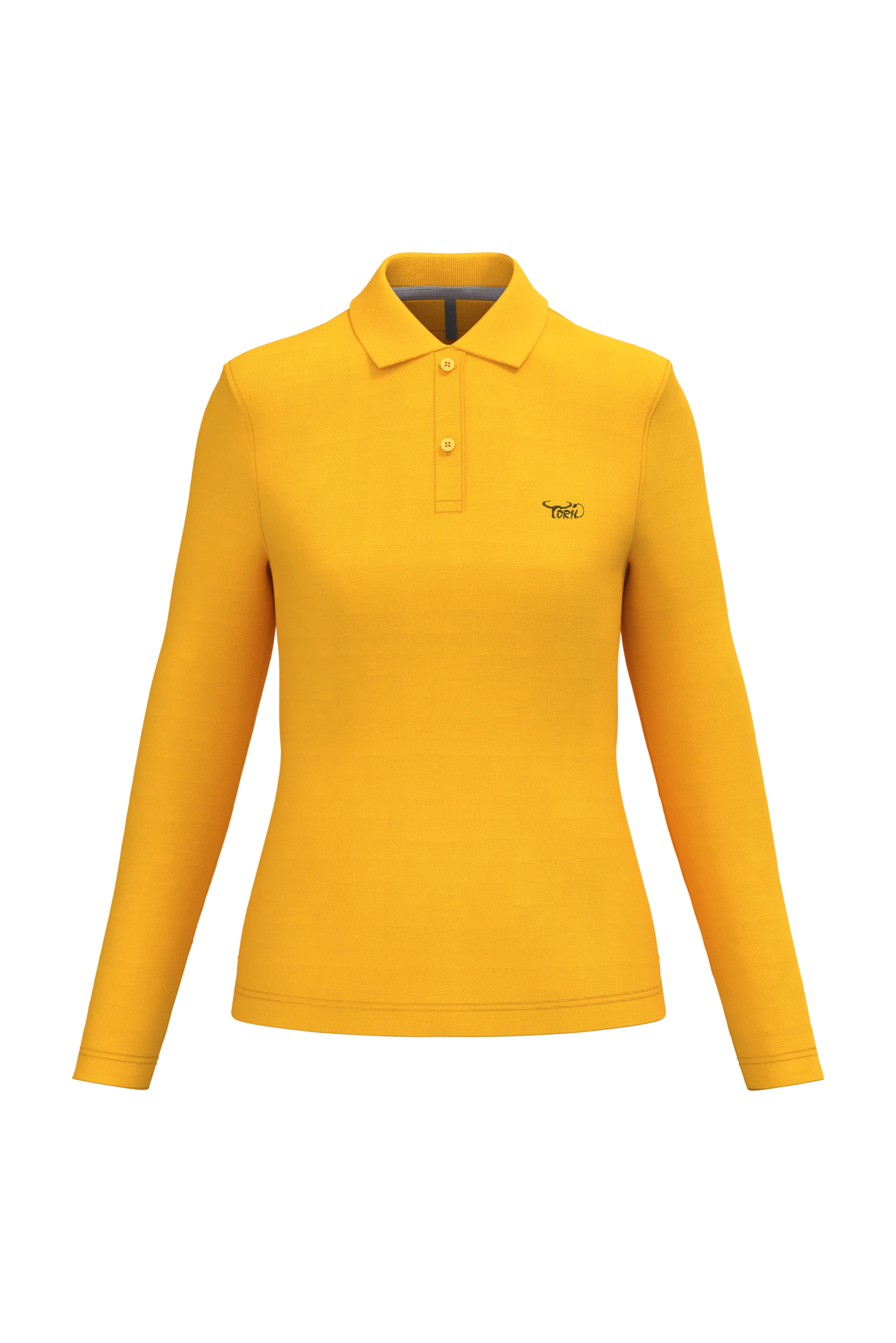 Polo manches longues jaune