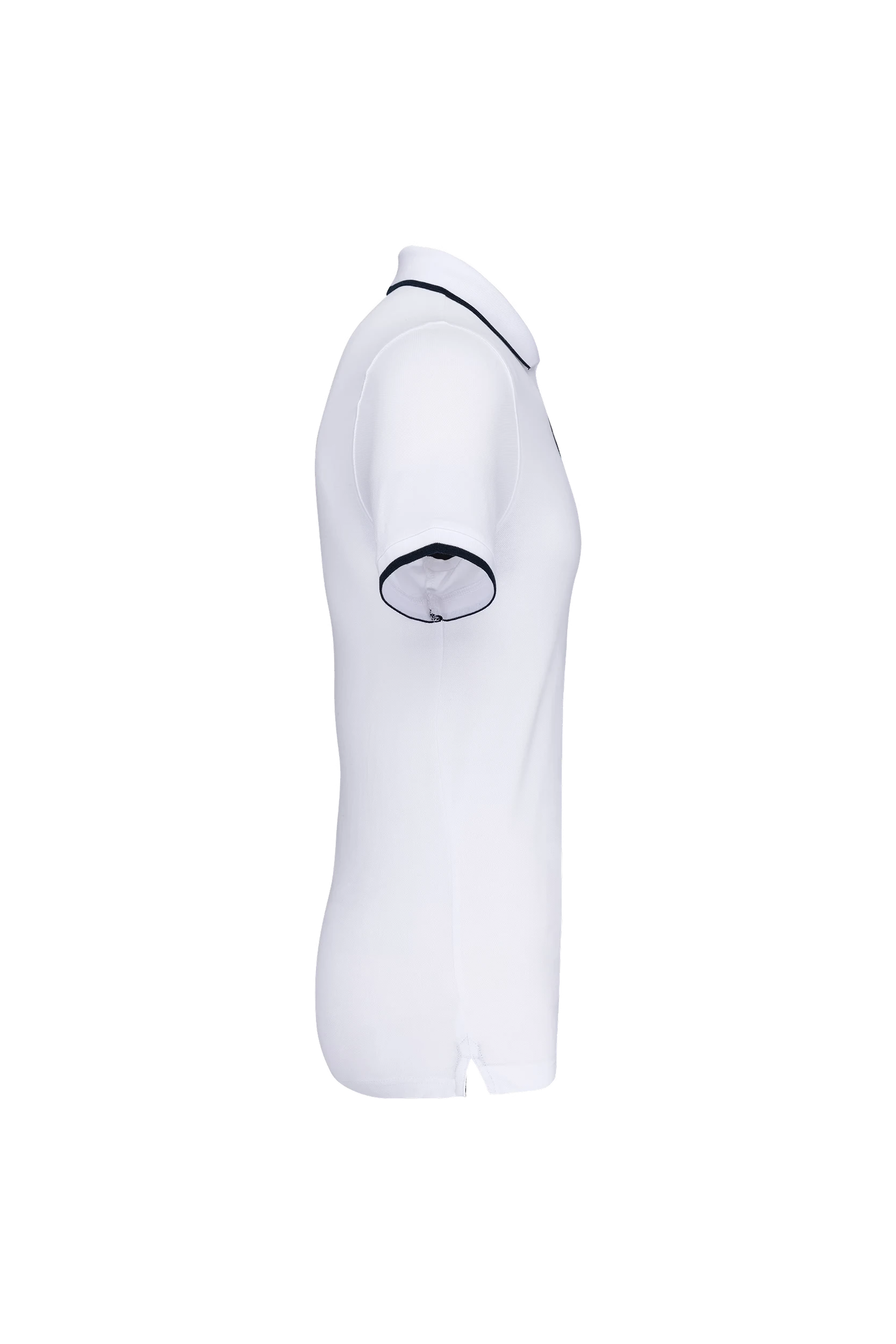 Polo manches courtes blanc bandes marine