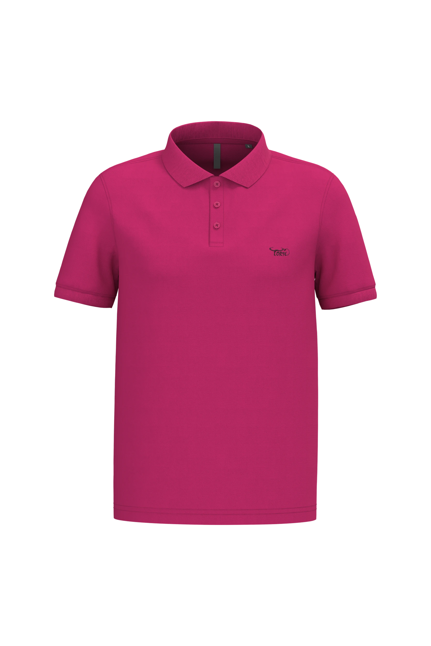 Polo piqué manches courtes fuchsia