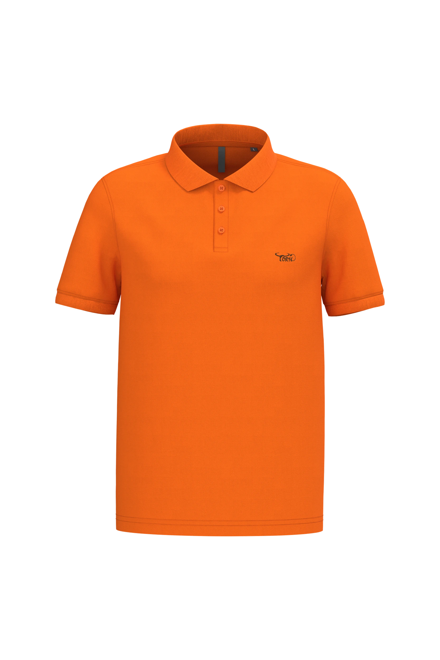 Polo piqué manches courtes orange