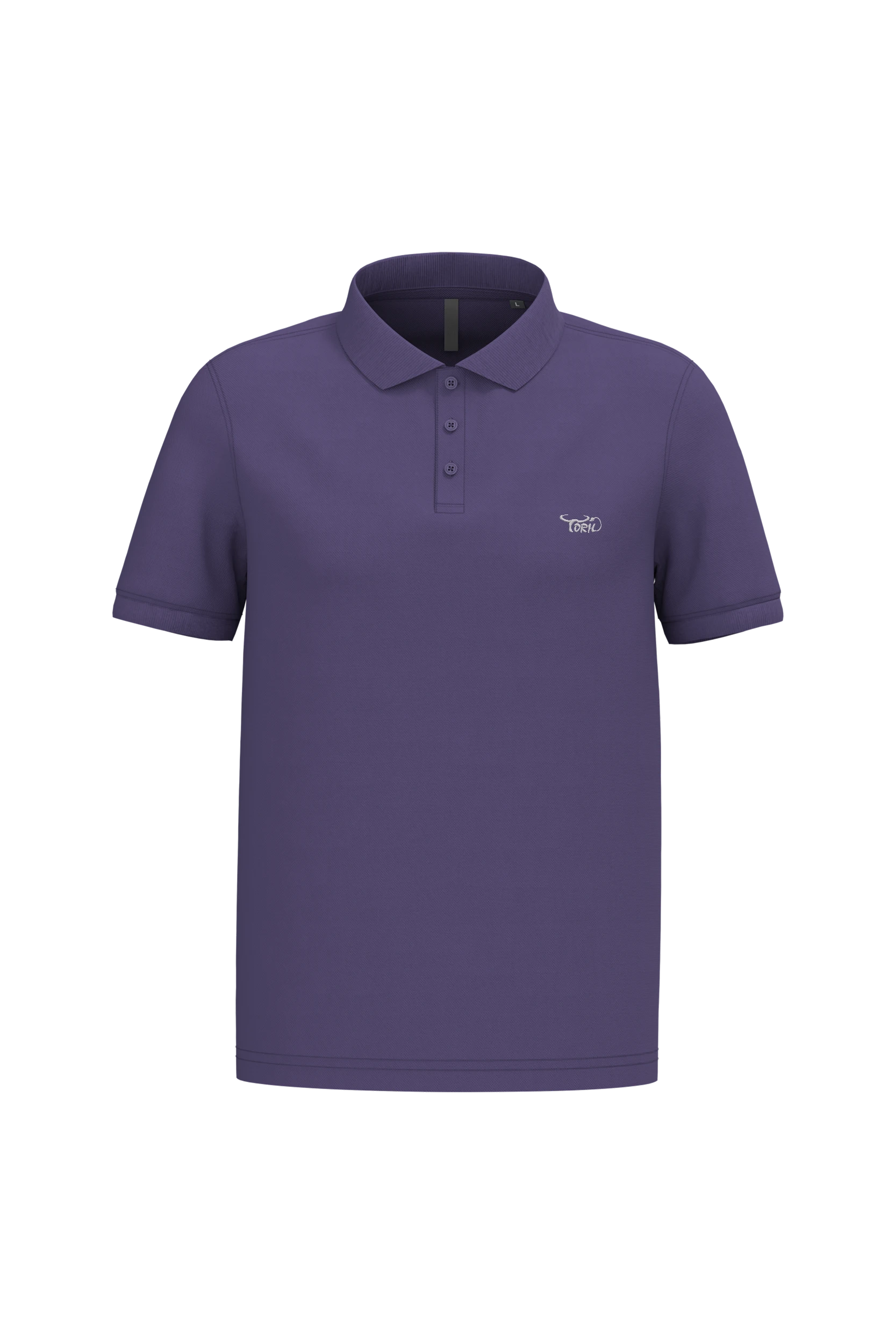 Polo piqué manches courtes violet