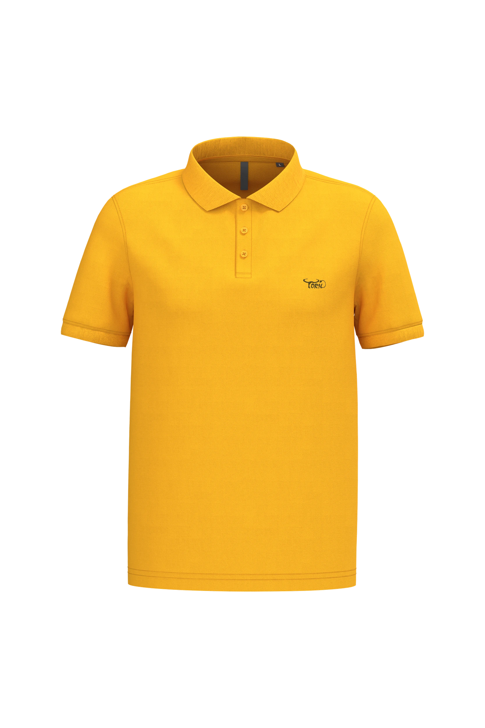 Polo piqué manches courtes jaune