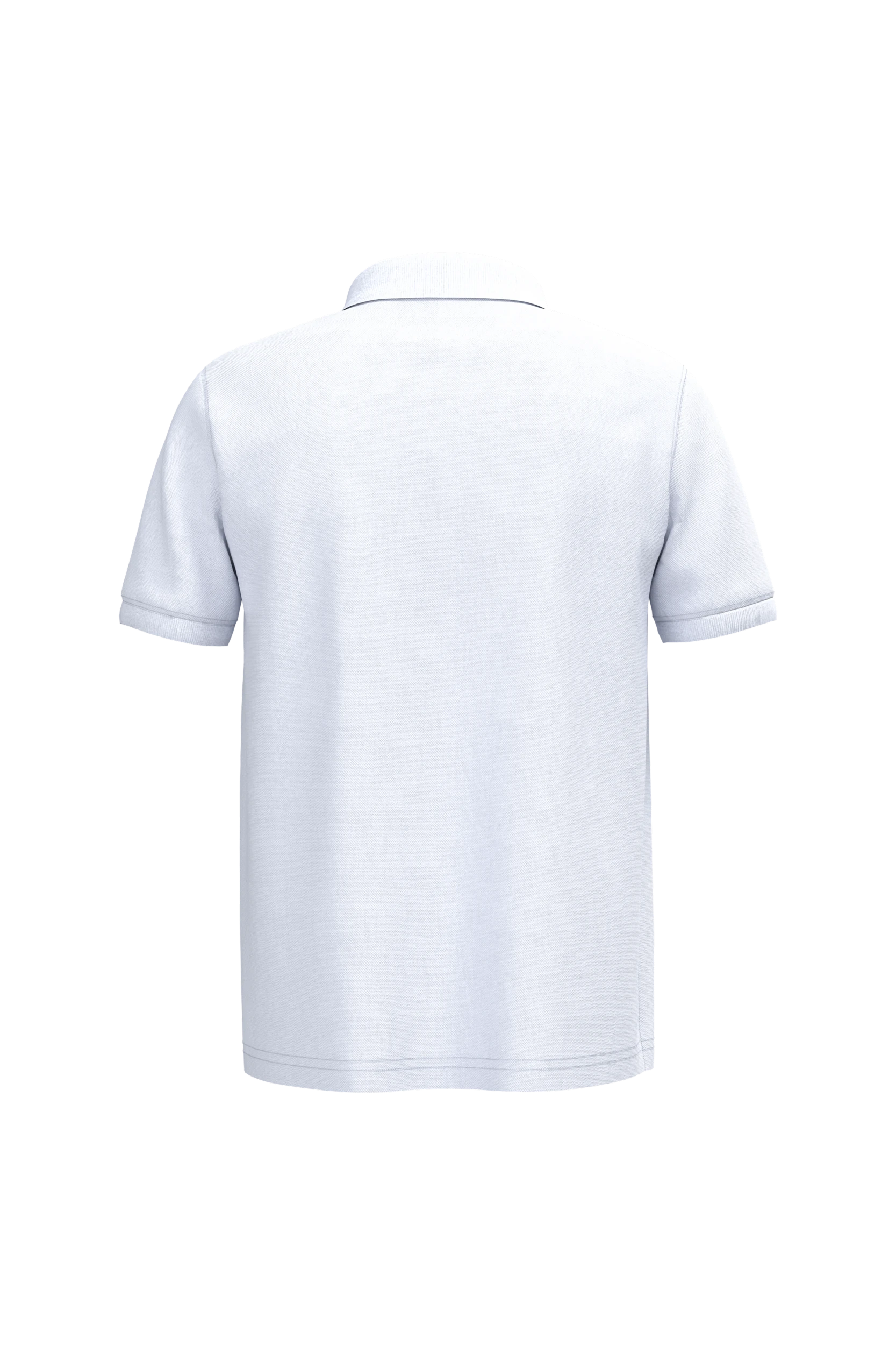Polo piqué manches courtes blanc
