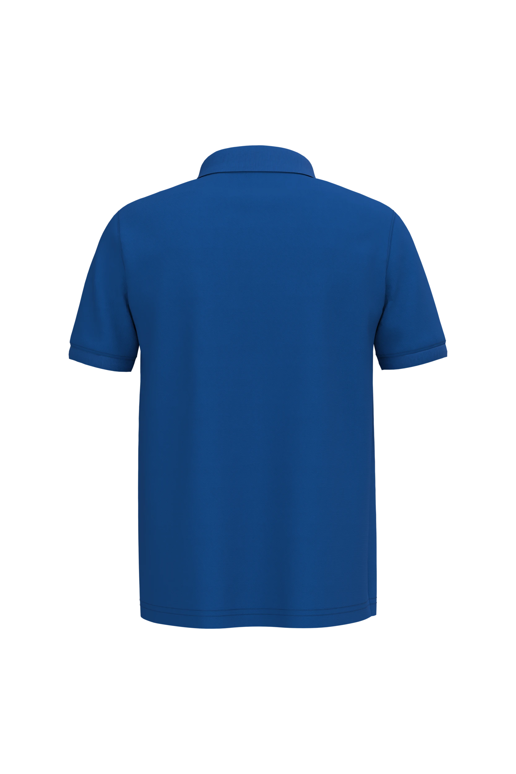 Polo piqué manches courtes bleu