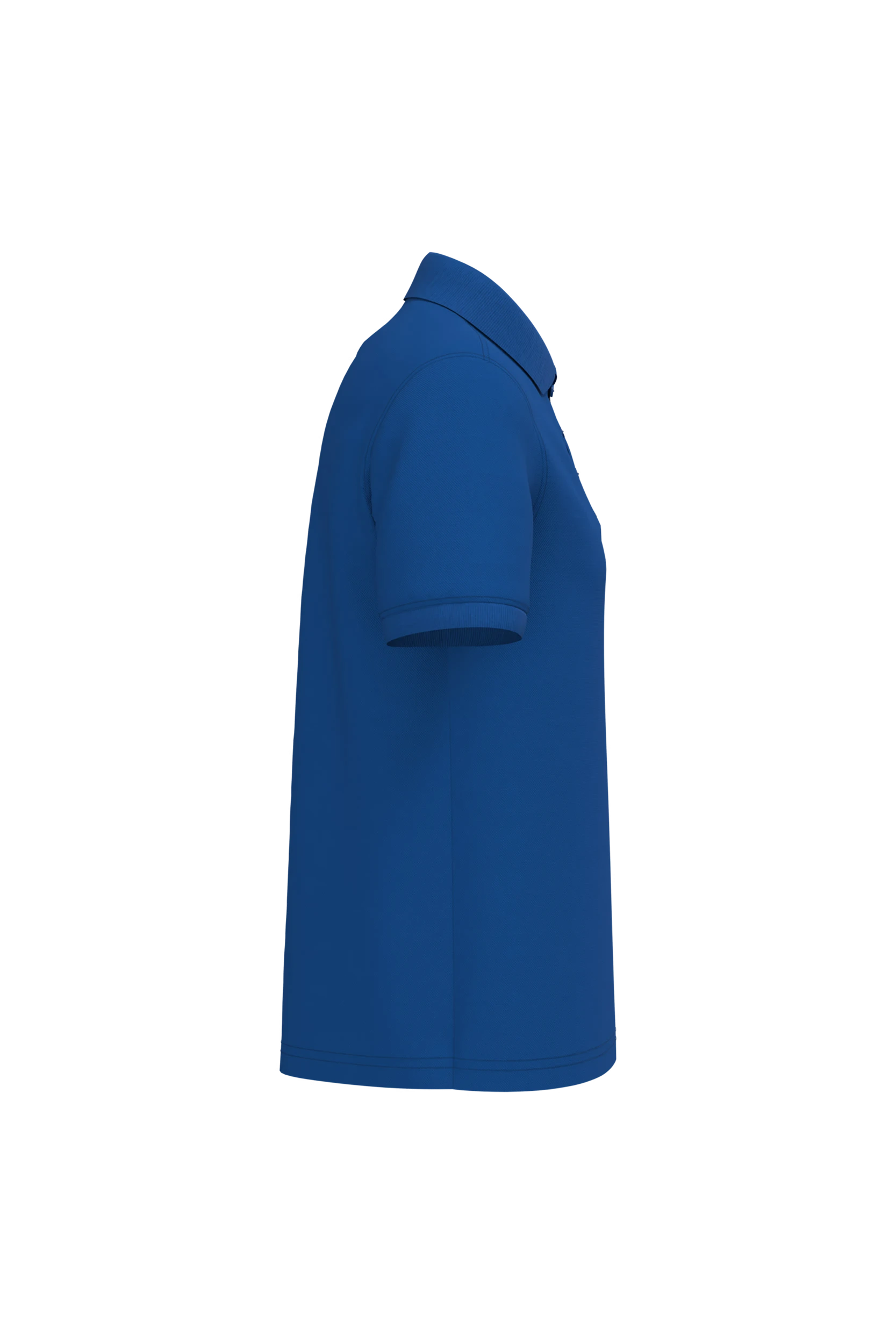 Polo piqué manches courtes bleu