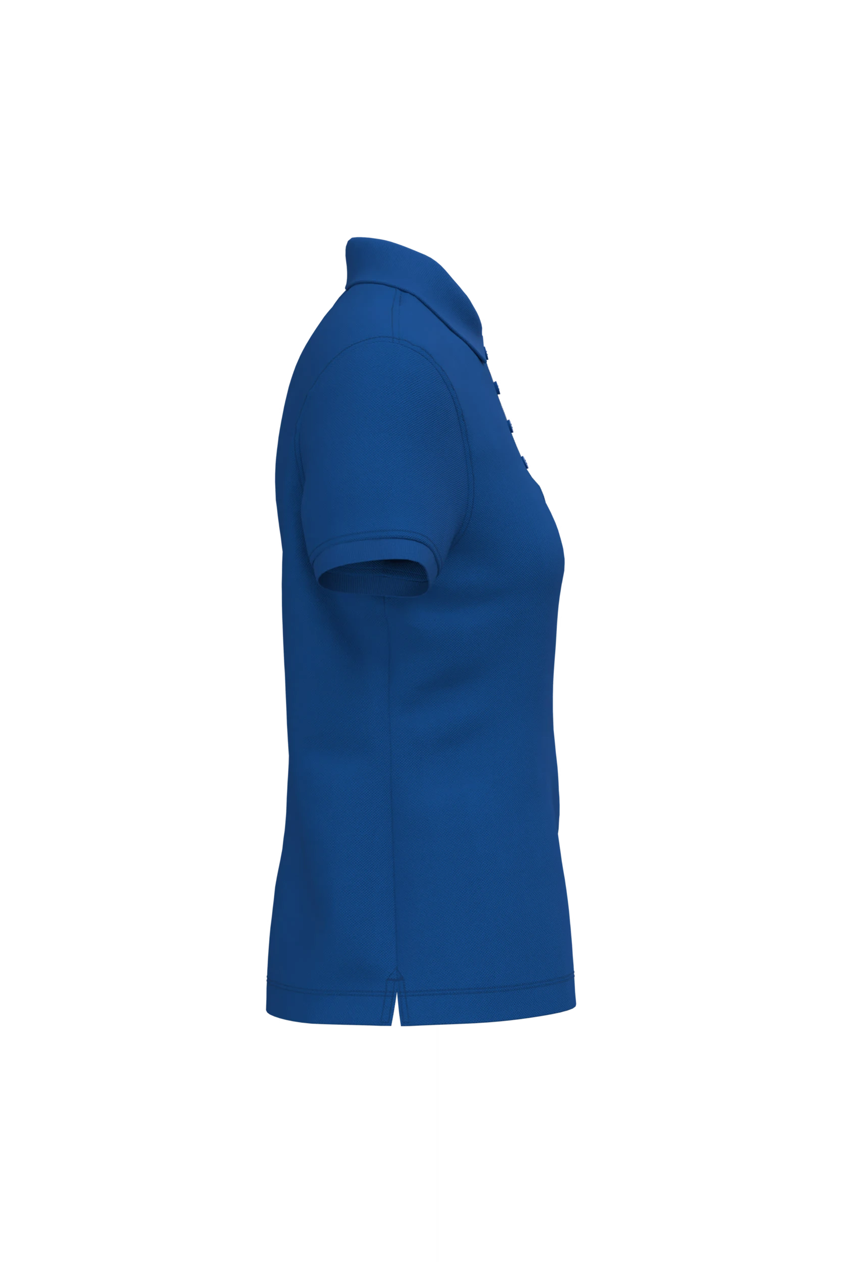 Polo piqué manches courtes bleu