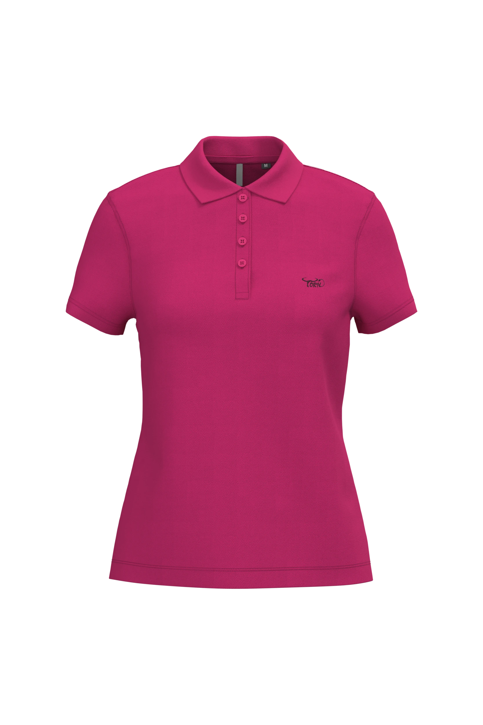 Polo piqué manches courtes fuchsia