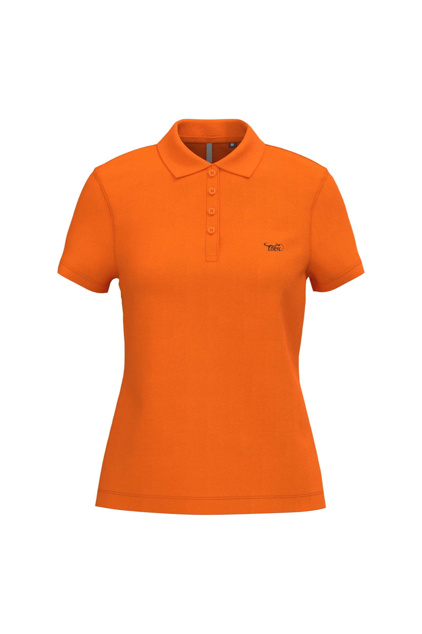 Polo piqué manches courtes orange