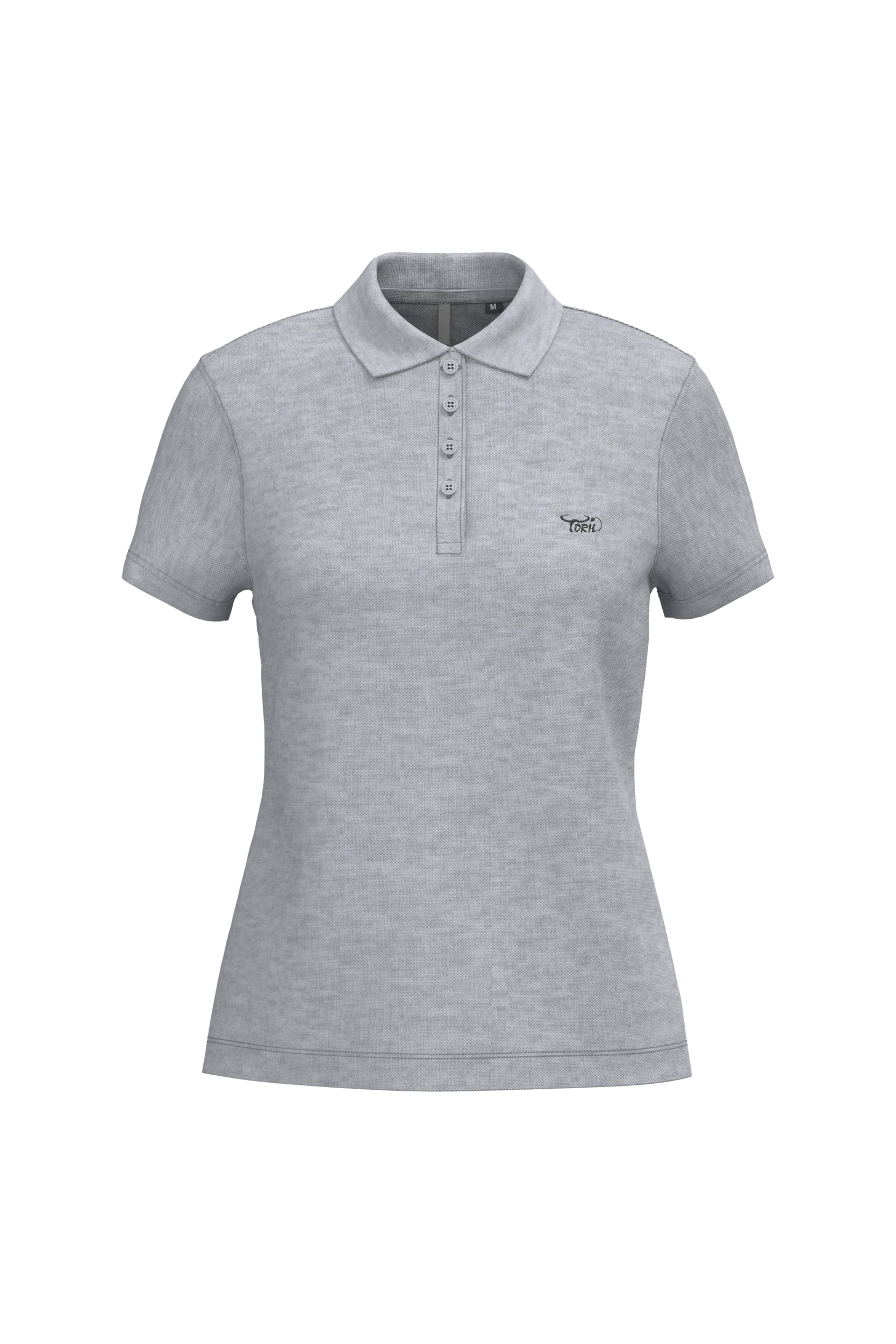 Polo piqué manches courtes gris
